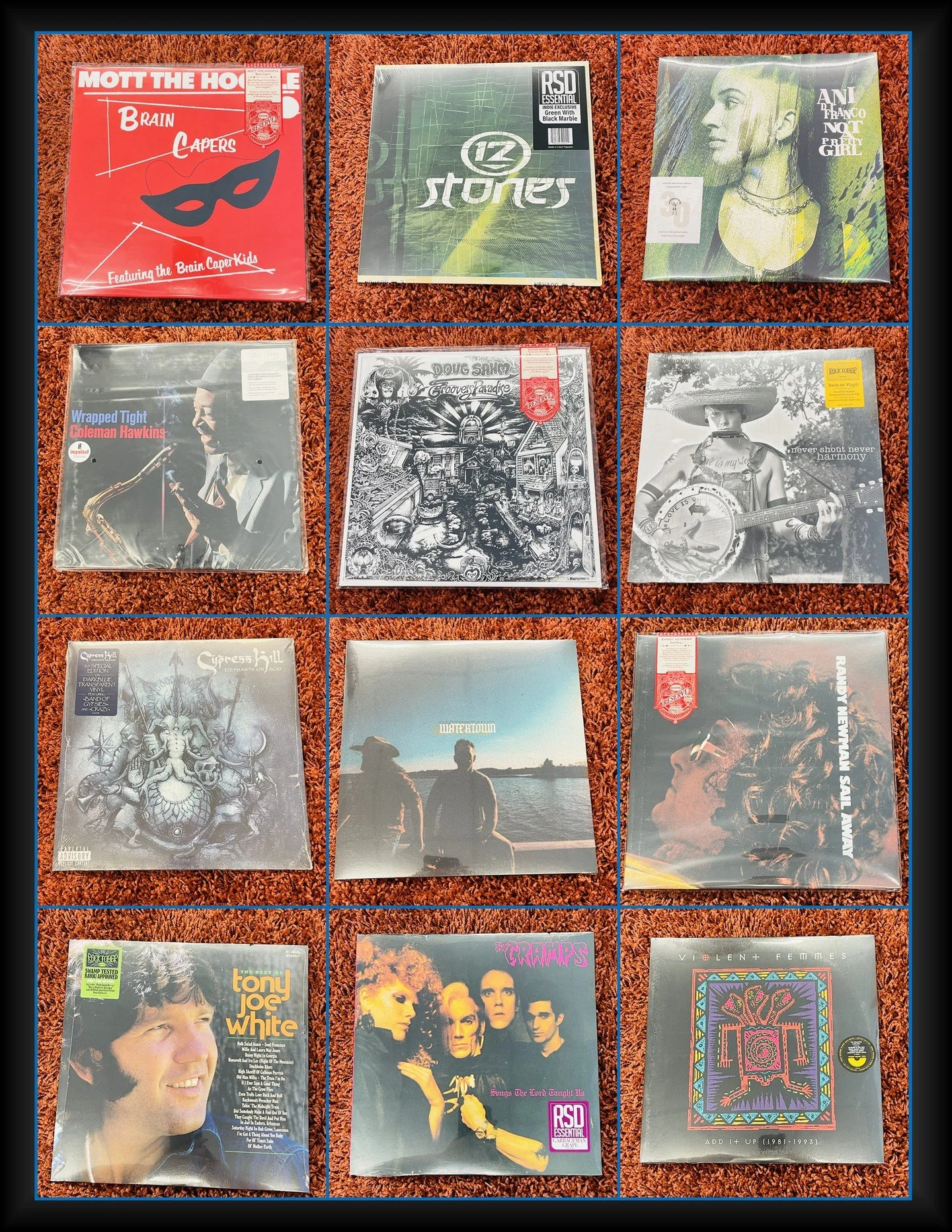 Here are the last of the New Releases for Friday 10/23!  Comment Or Message if you see anything you'd like us to put on hold for you!
Mott The Hoople - Brain Capers - Rhino Reserve
12 Stones - Self Titled - RSD Essential Marble Vinyl
Ani Defranco - N