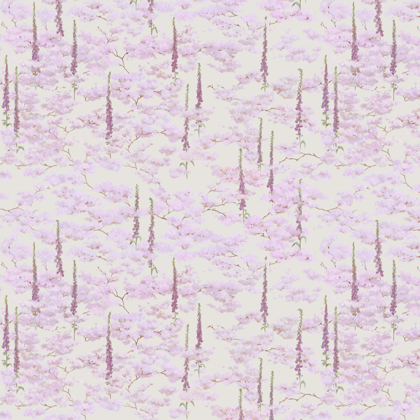 Cherry blossom wallpaper on mist background