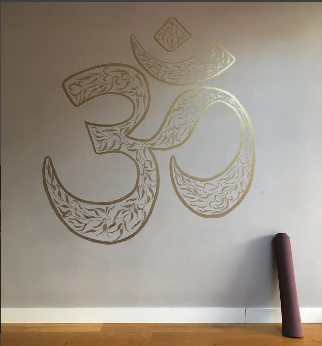 Yoga studio Om mural