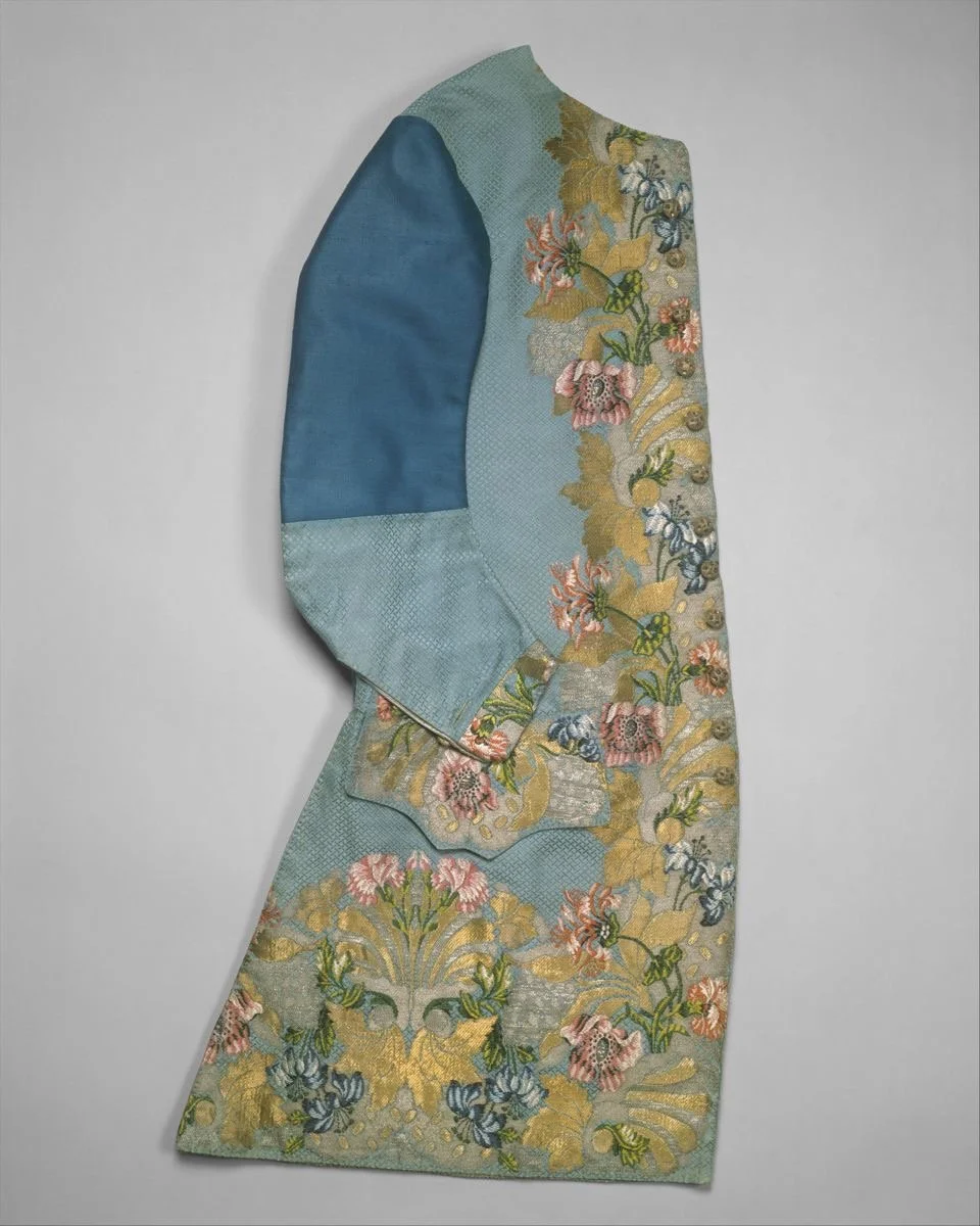 Waistcoat with silk designed by Anna Maria Garthwaite, woven by Peter Lekeux, 1747 (Courtesy of the Metropolitan Museum of Art)