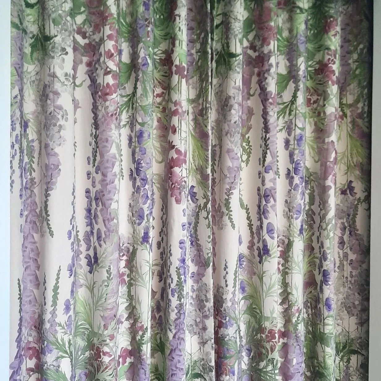 Foxglove fabric design for Horatio's Garden created by Katy Botanicals