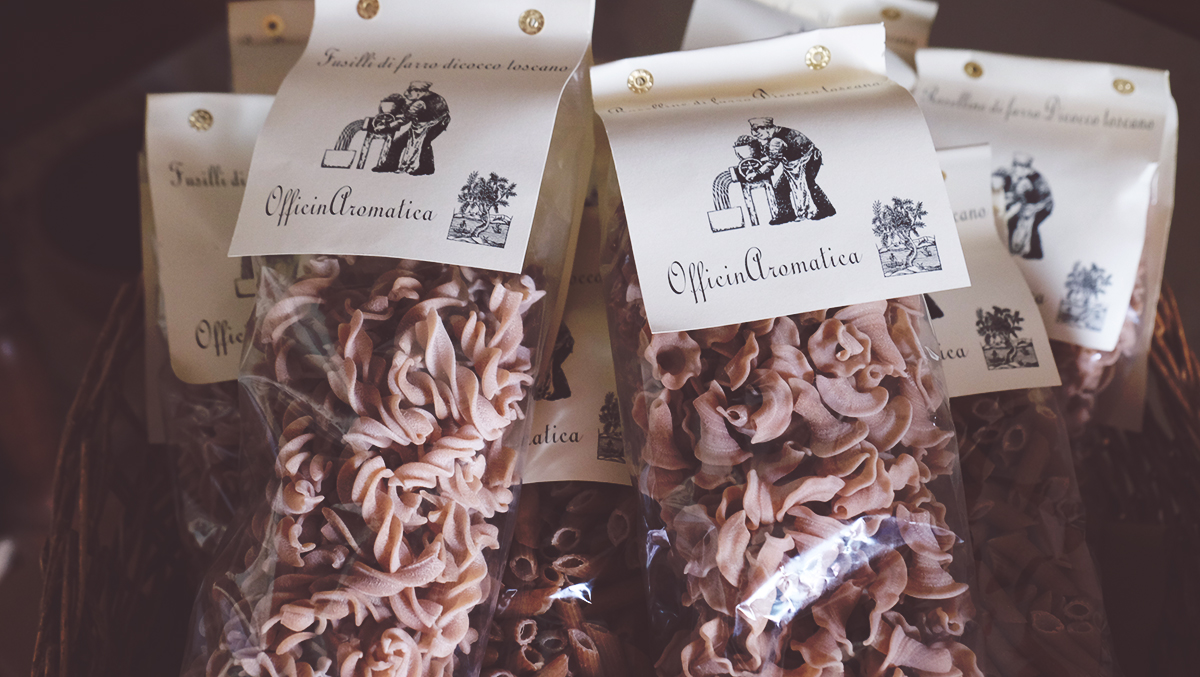 La pasta di grani antichi di OfficinAromatica, prodotta da Elena Piazzini.