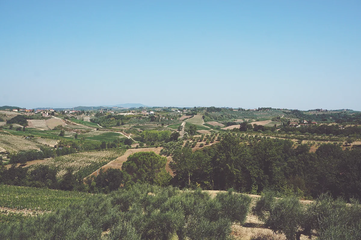 Veduta dall'antica torre di avvistamento, a Casa di Monte.