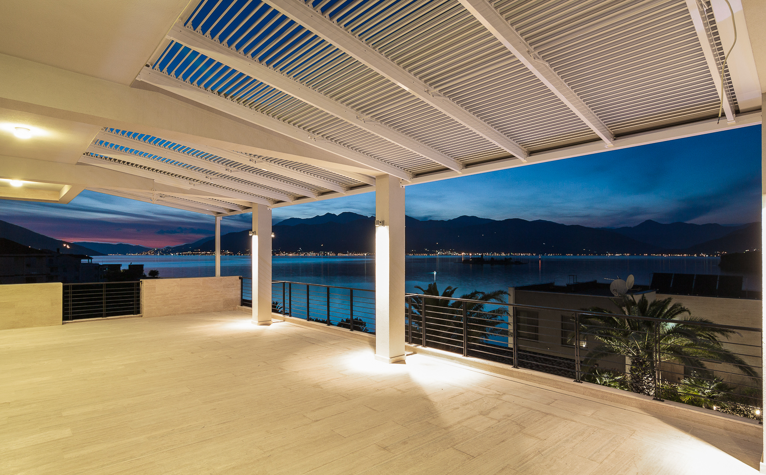 Bay of Kotor at night from the main terrace