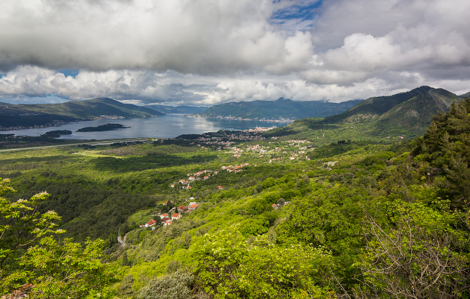 Kavac village, the location of the project, overlooking Tivat bay area