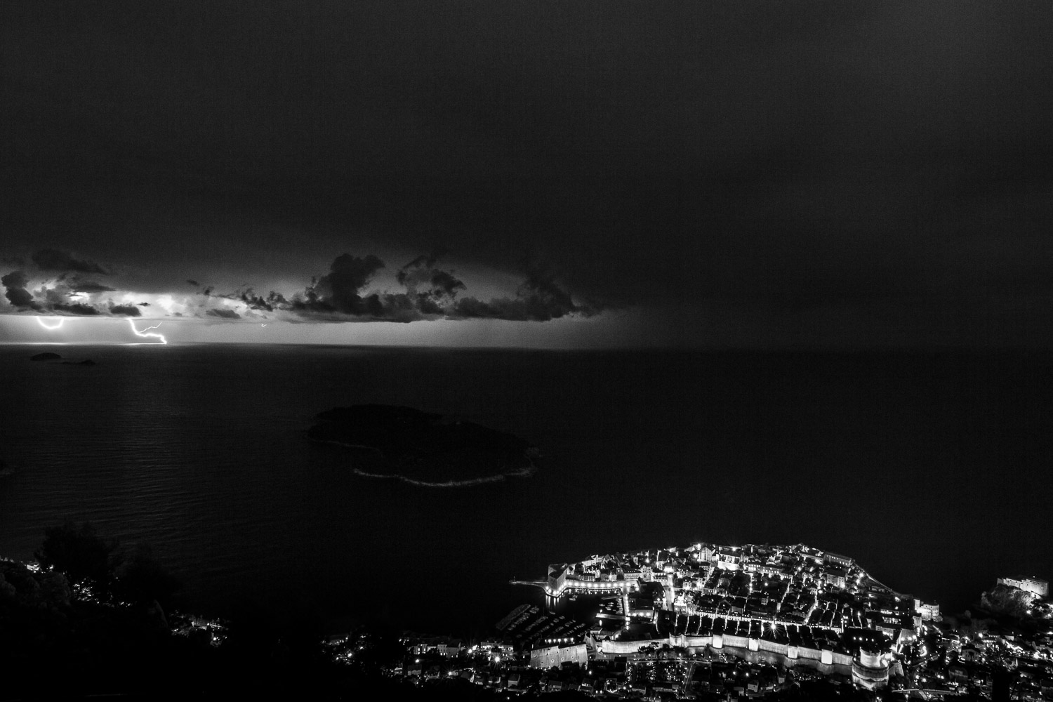 Dubrovnik and the skies above, December