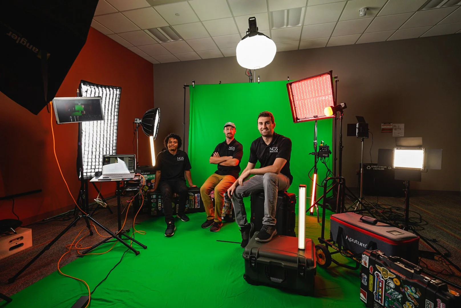 College sports media day photography