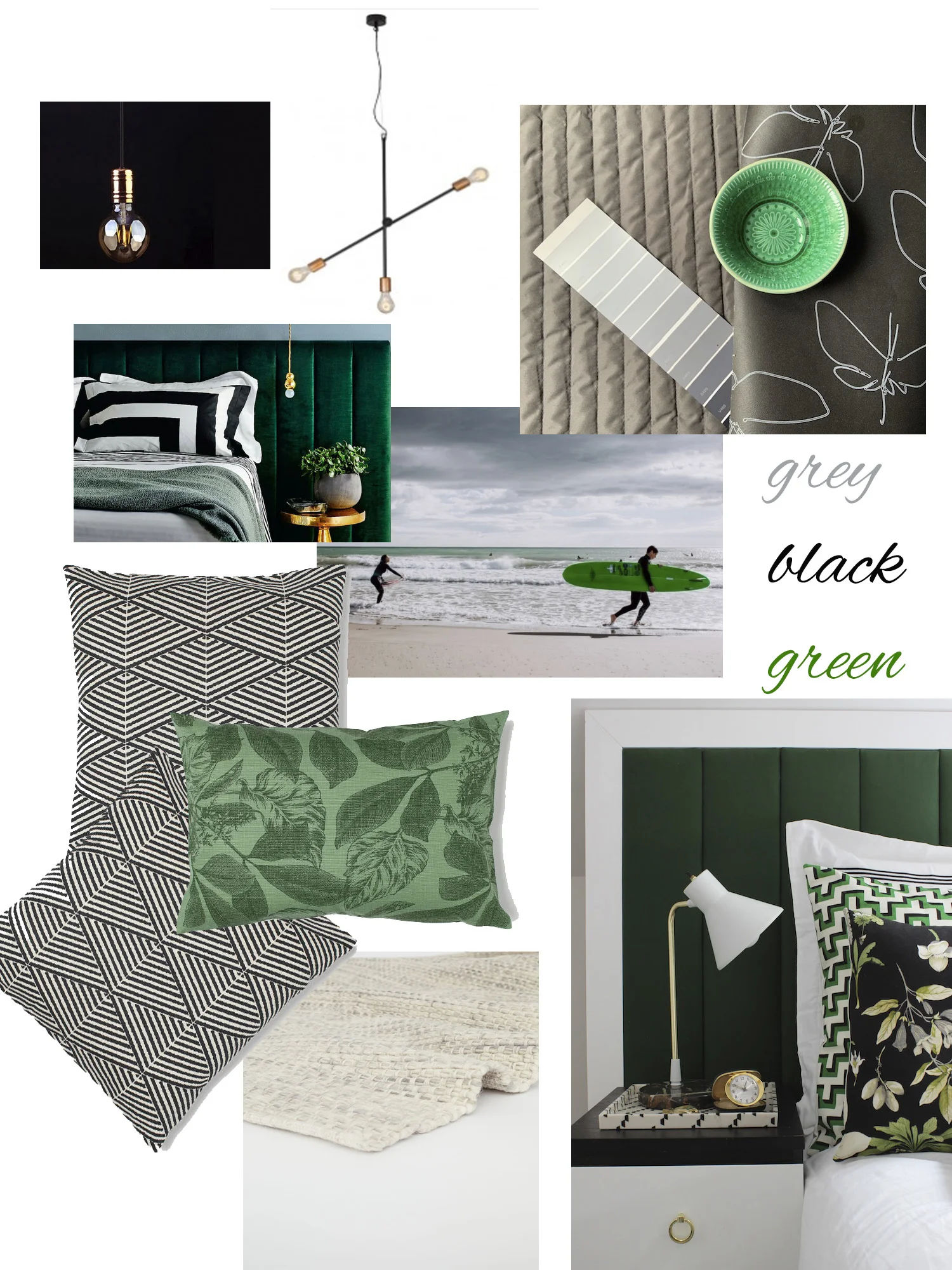 Moodboard for the guest room.