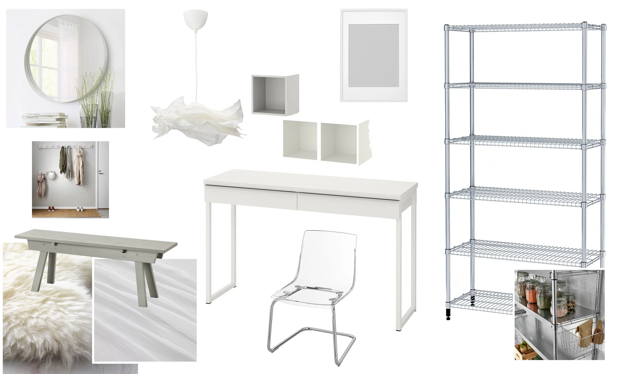Light pieces of furniture create airy space.