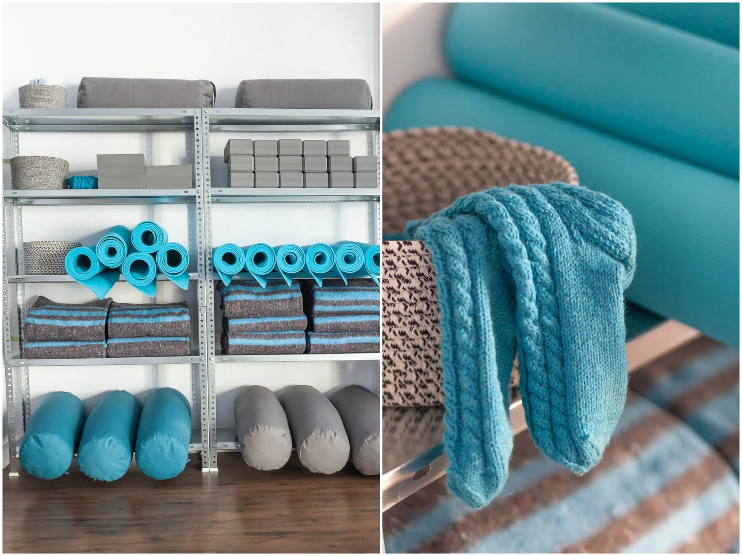 Blue &amp; light grey.