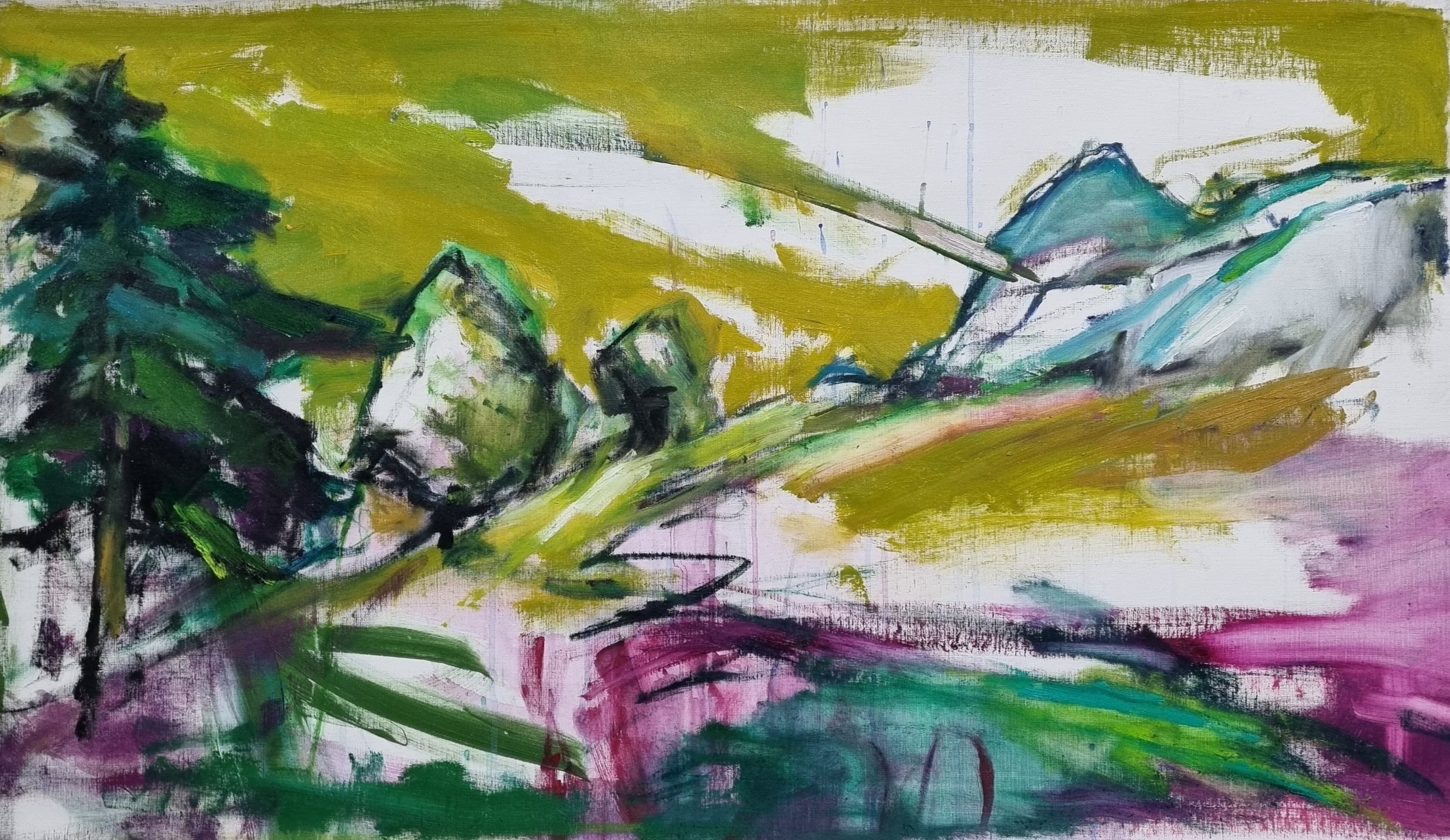 Early in the morning. Oil on canvas. 60 x 100