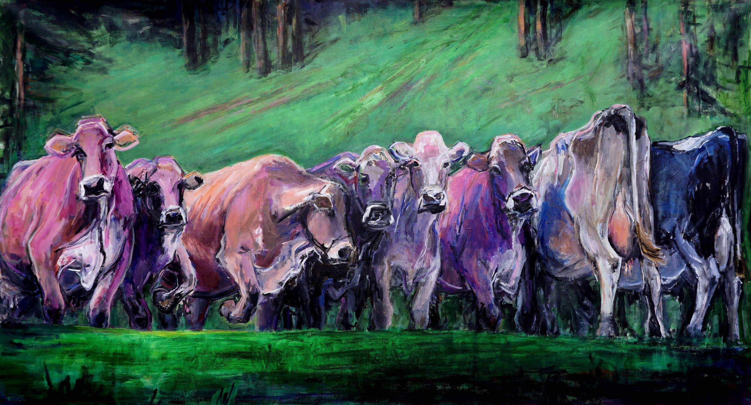 They and me. Oil on canvas. 90 x 170