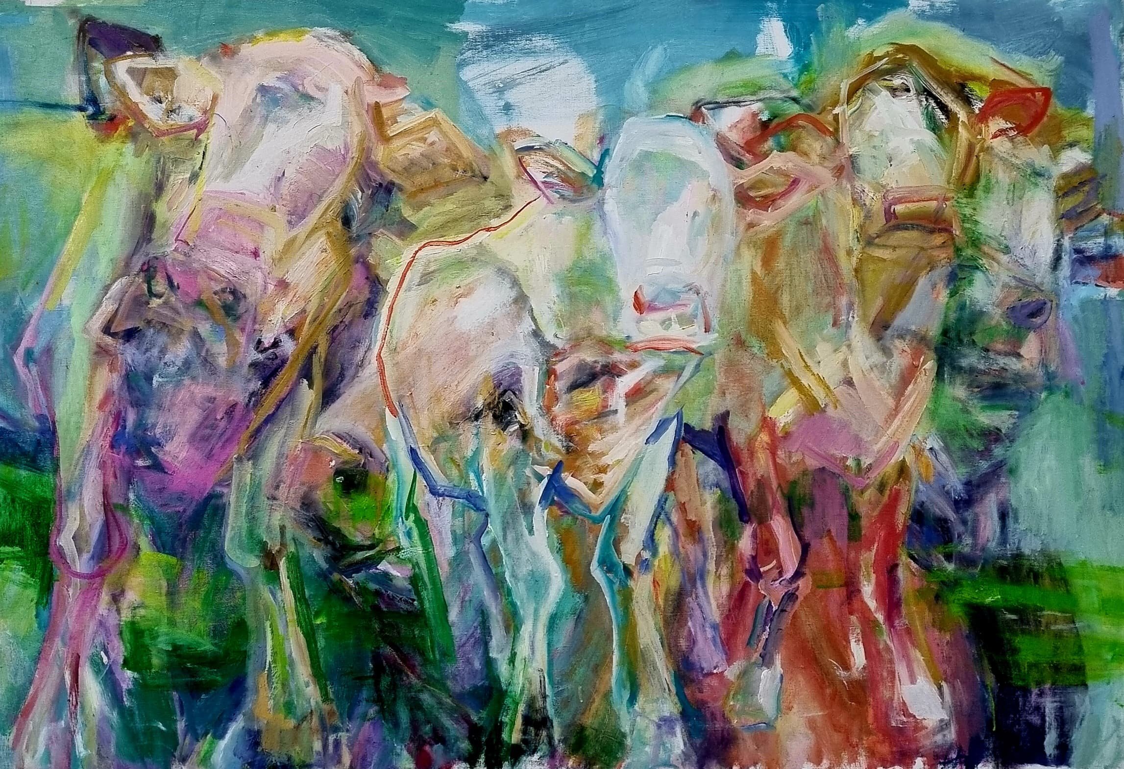 Blinde Kuh. Oil on canvas. 82 x 135