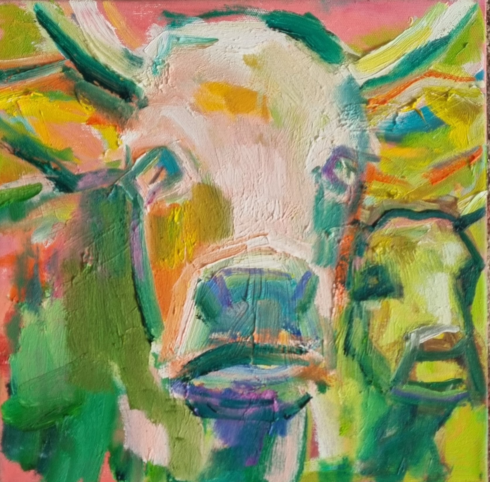 Heda and Iro. Huile. 30 x 30