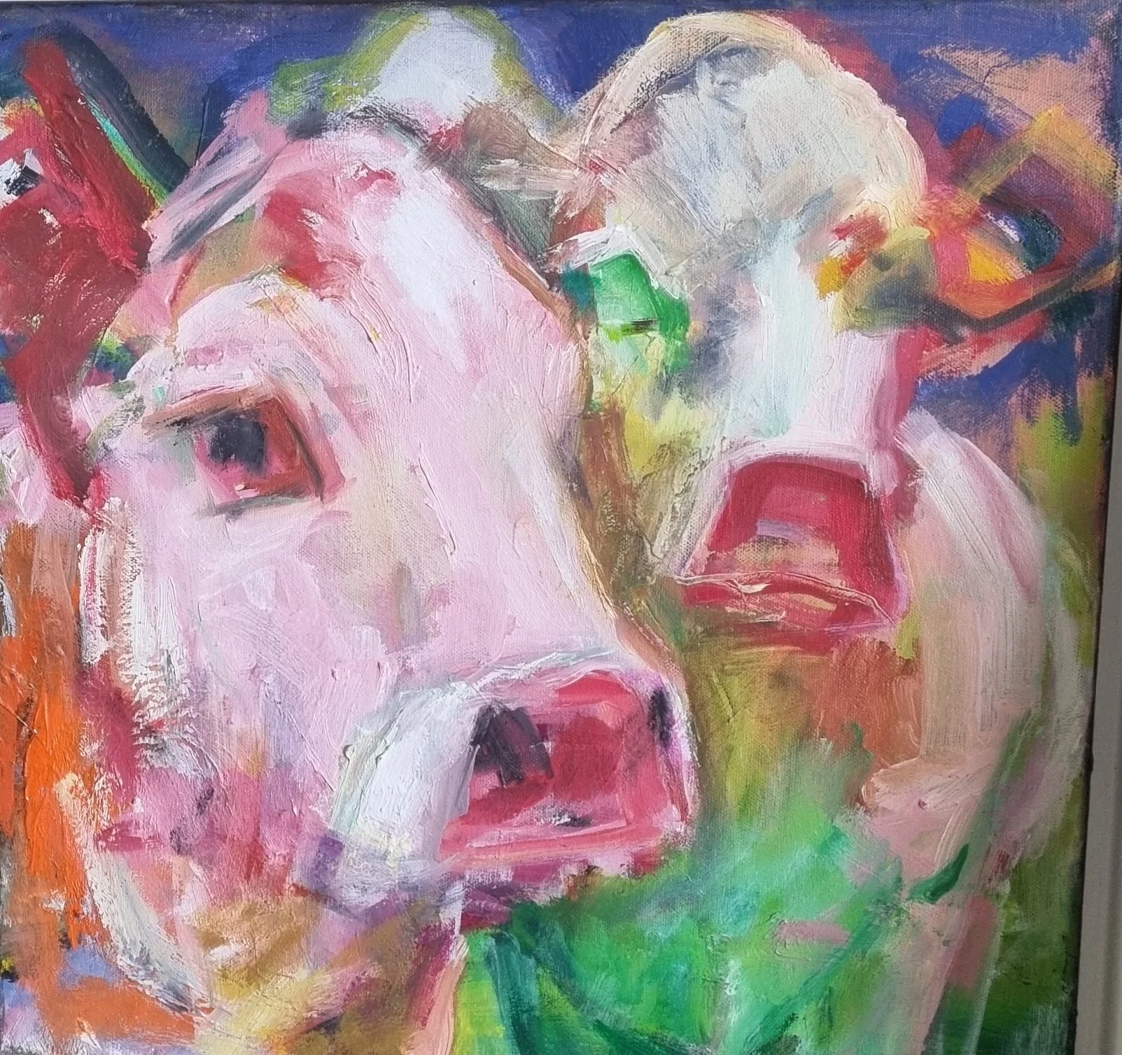 Jules et jim. Huile. 30 x 30