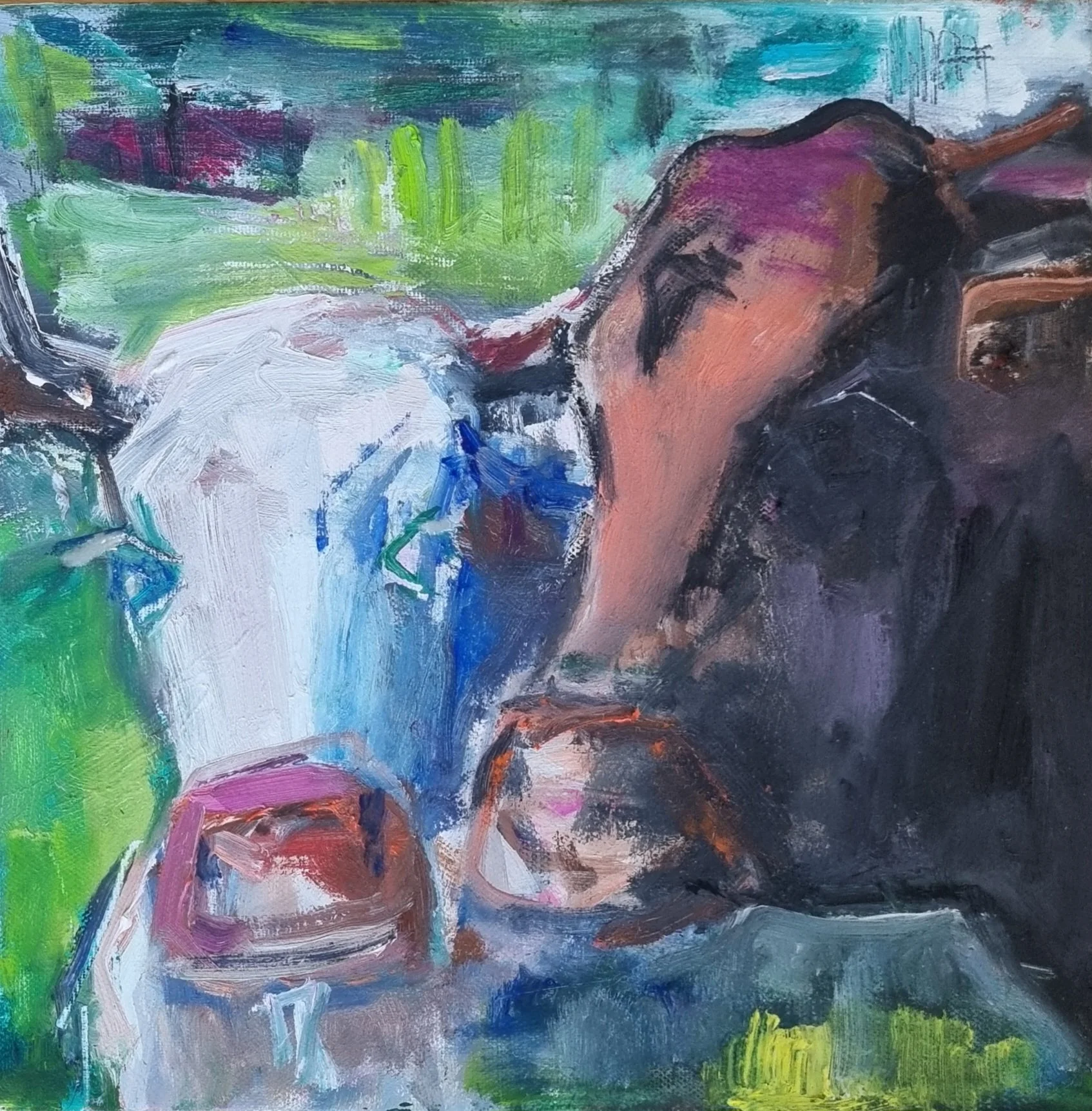 Me an you. Huile. 30 x 30