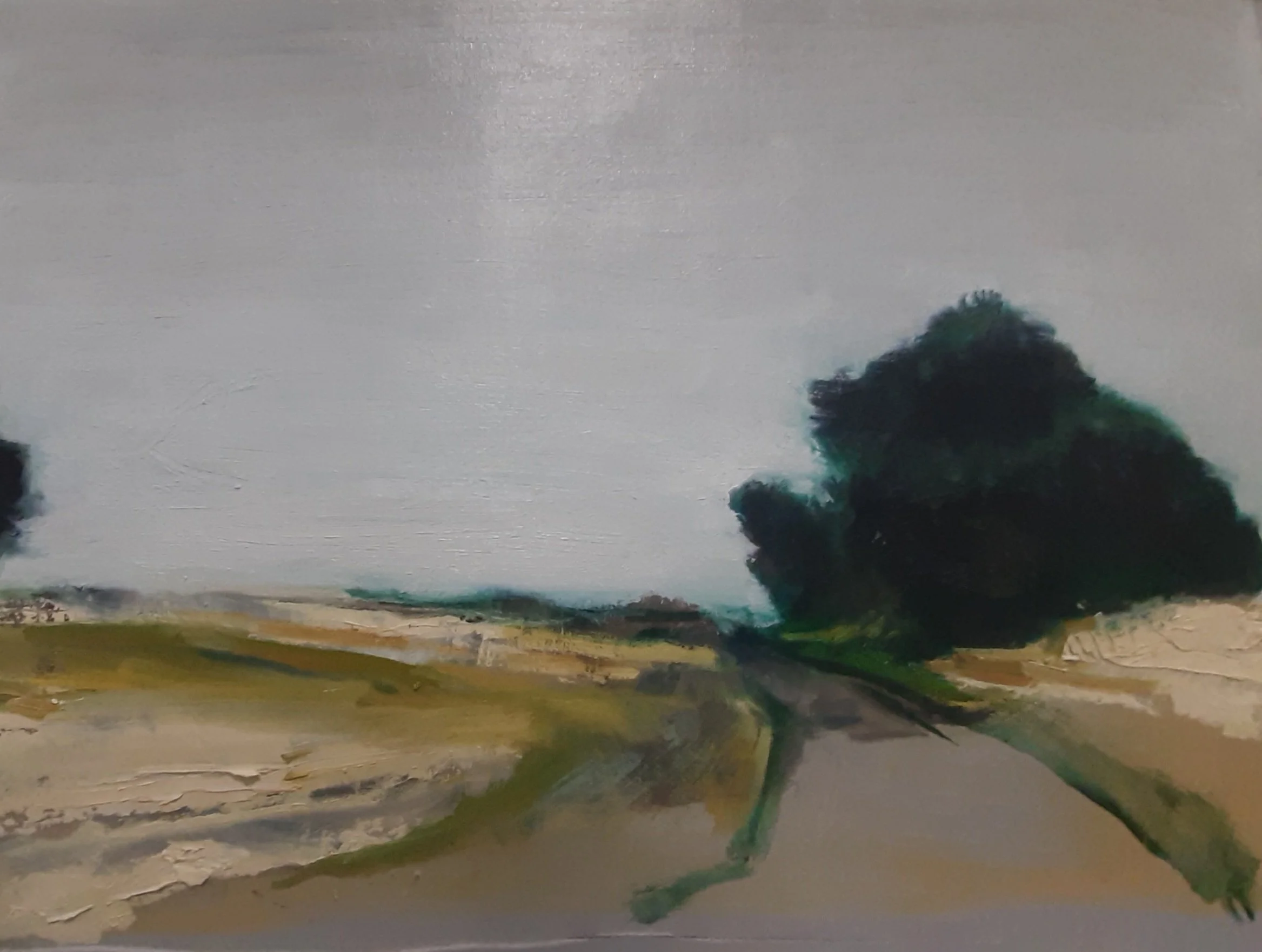 le chemin du matin. Huile. 30x46
