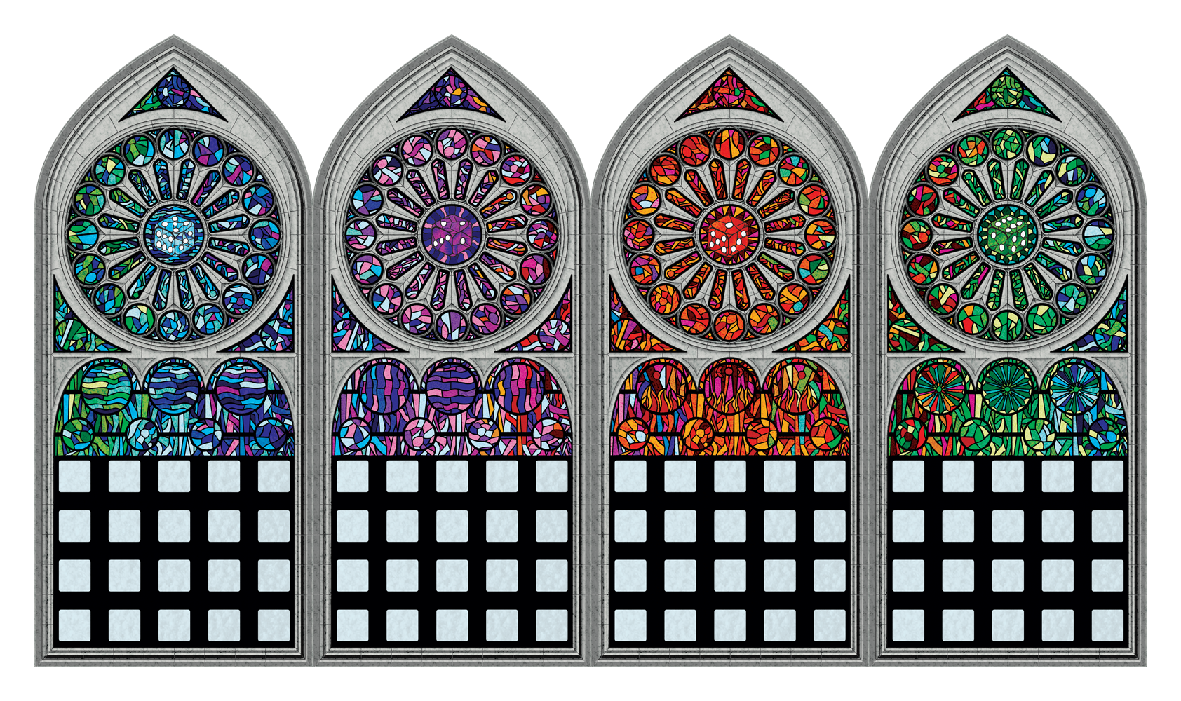 Sagrada - Stained glass player boards