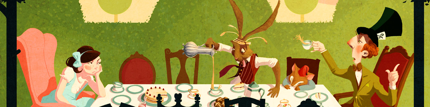 Roland MacDonald Alice in Wonderland illustration