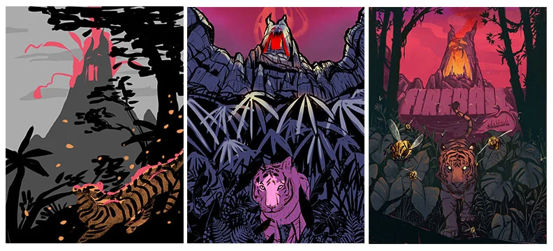 Poster design - from initial sketch to finish