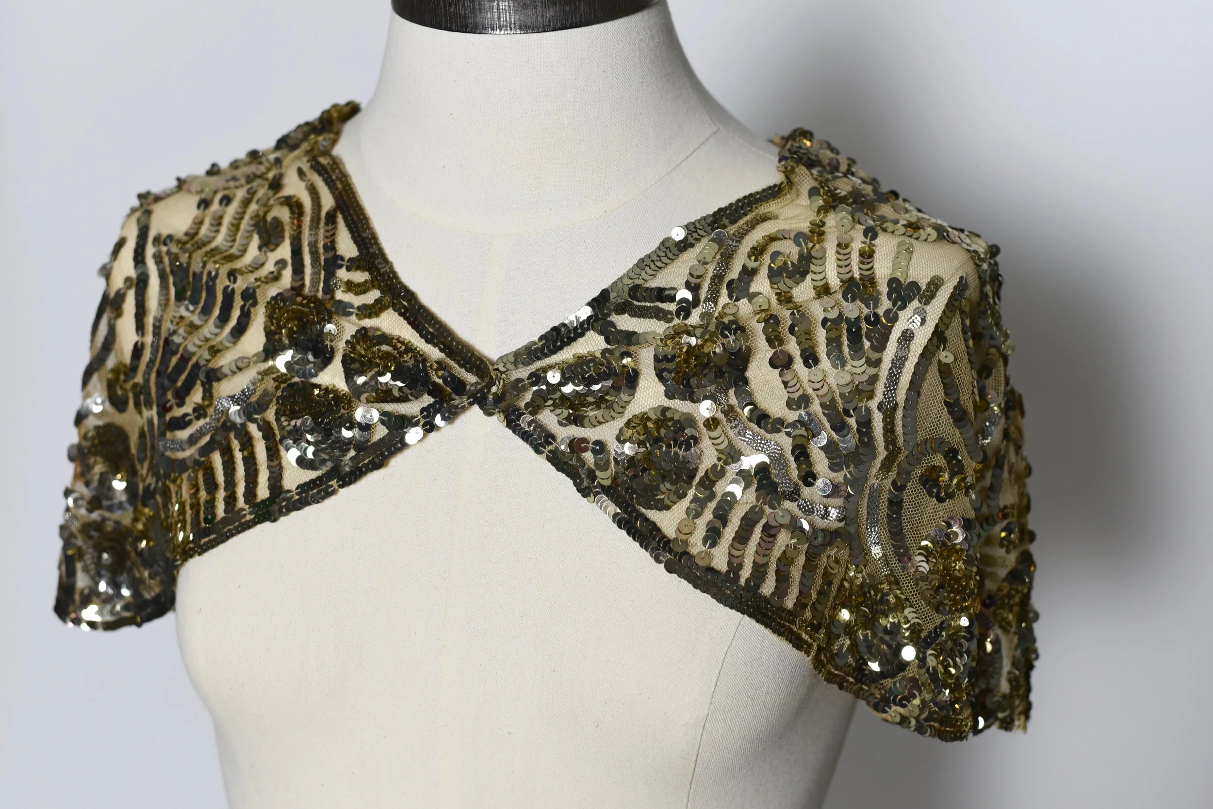1930's Gold Sequined Capelet
