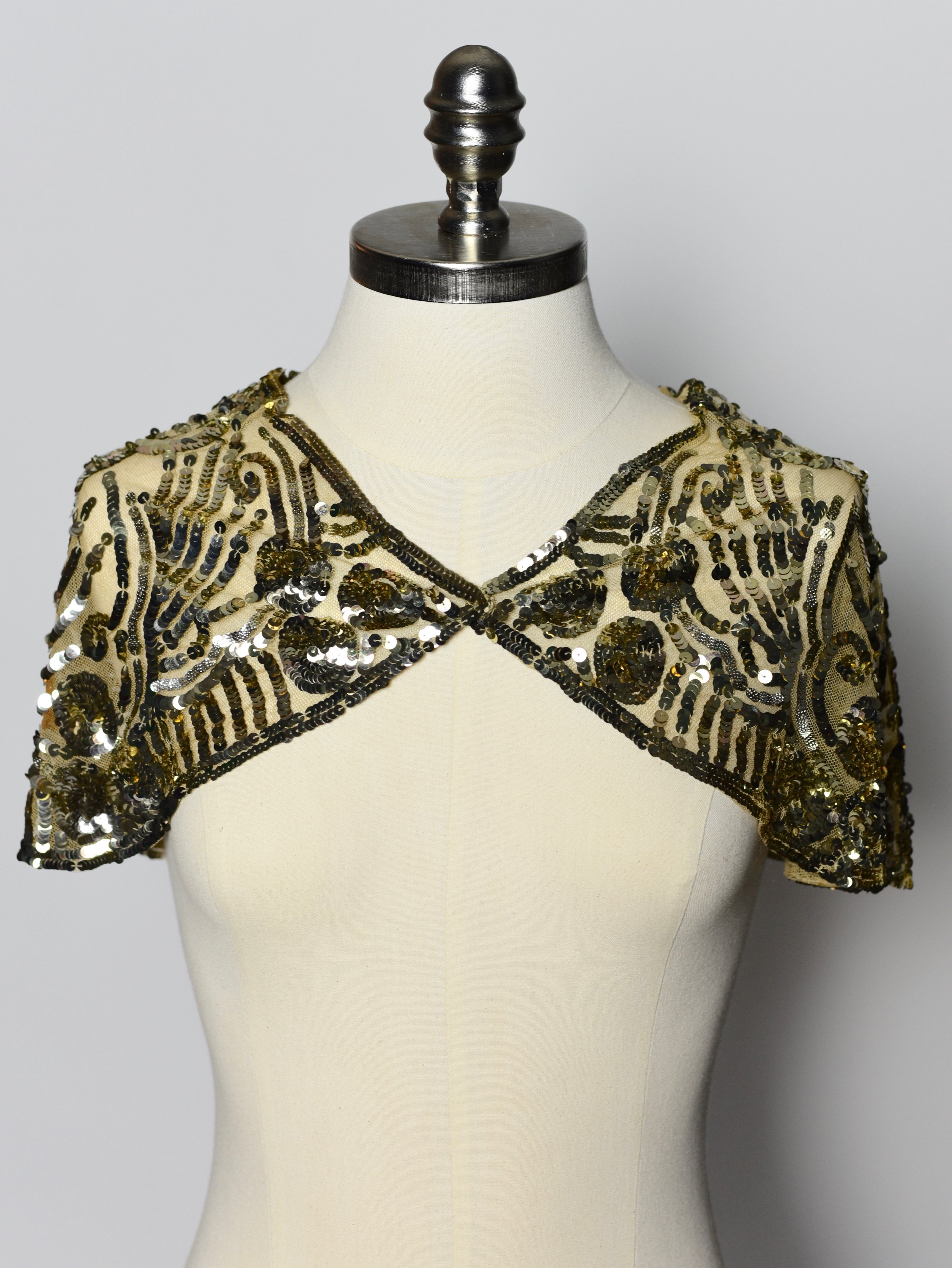 1930's Gold Sequined Capelet