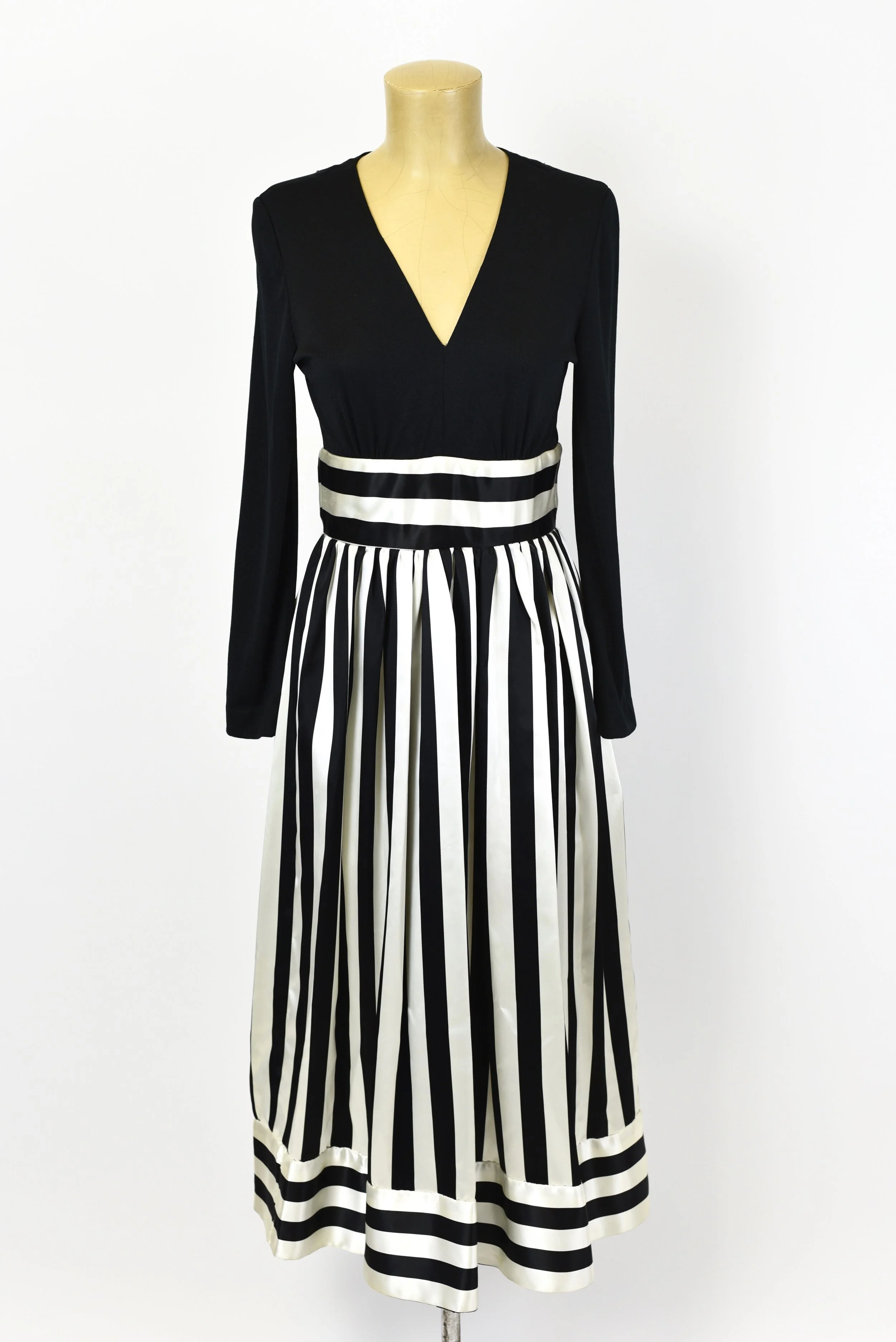 1970's Victor Costa Striped Dress