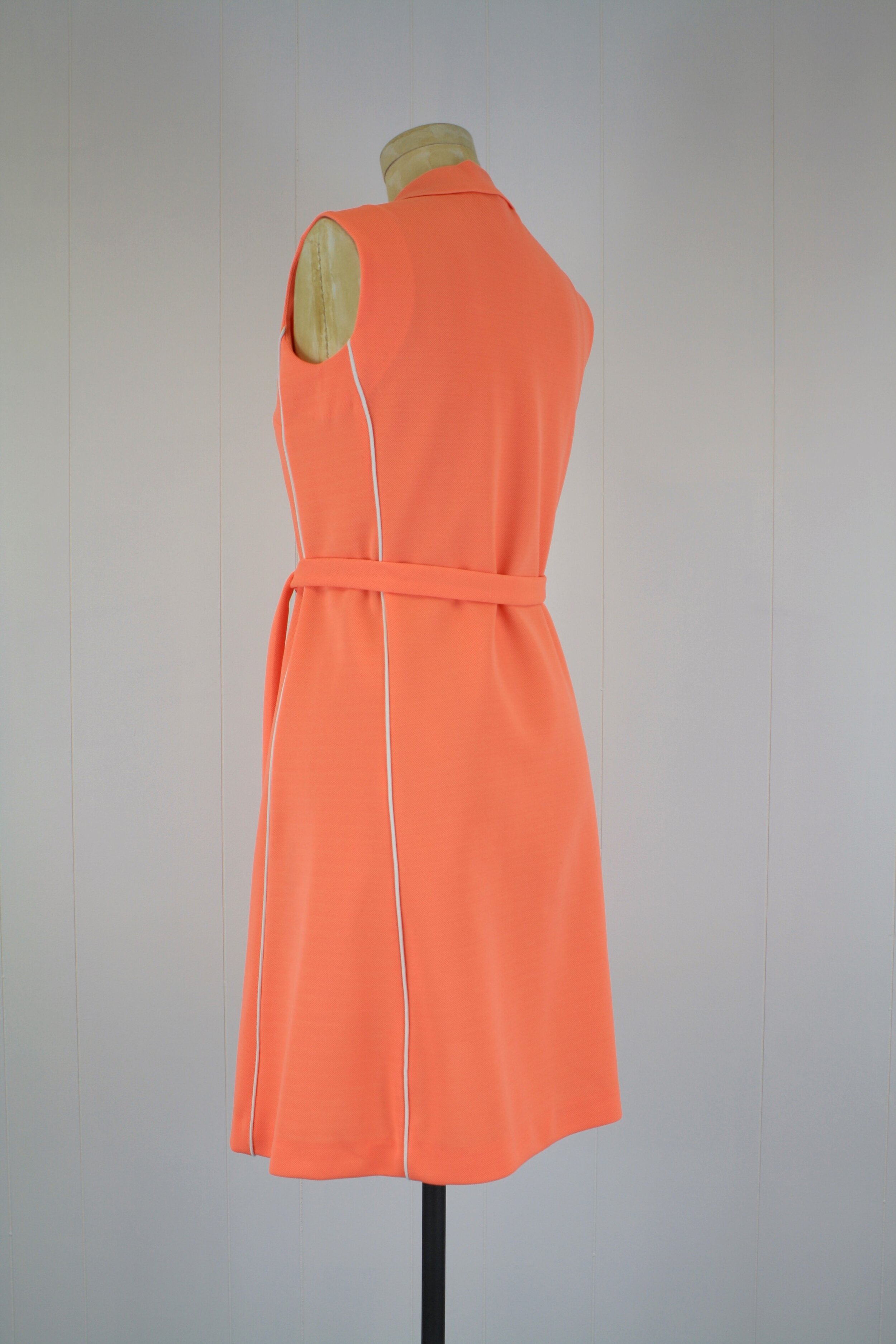 1960s Lacoste Tangerine Shift Tennis Dress Medium — Canned Ham Vintage