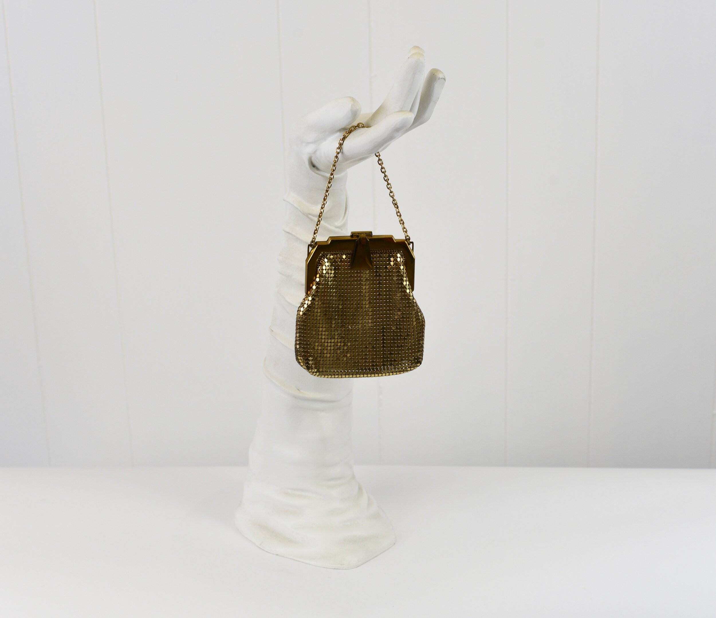 40s metal mesh purse WHITING & DAVIS ivory mesh... - Depop