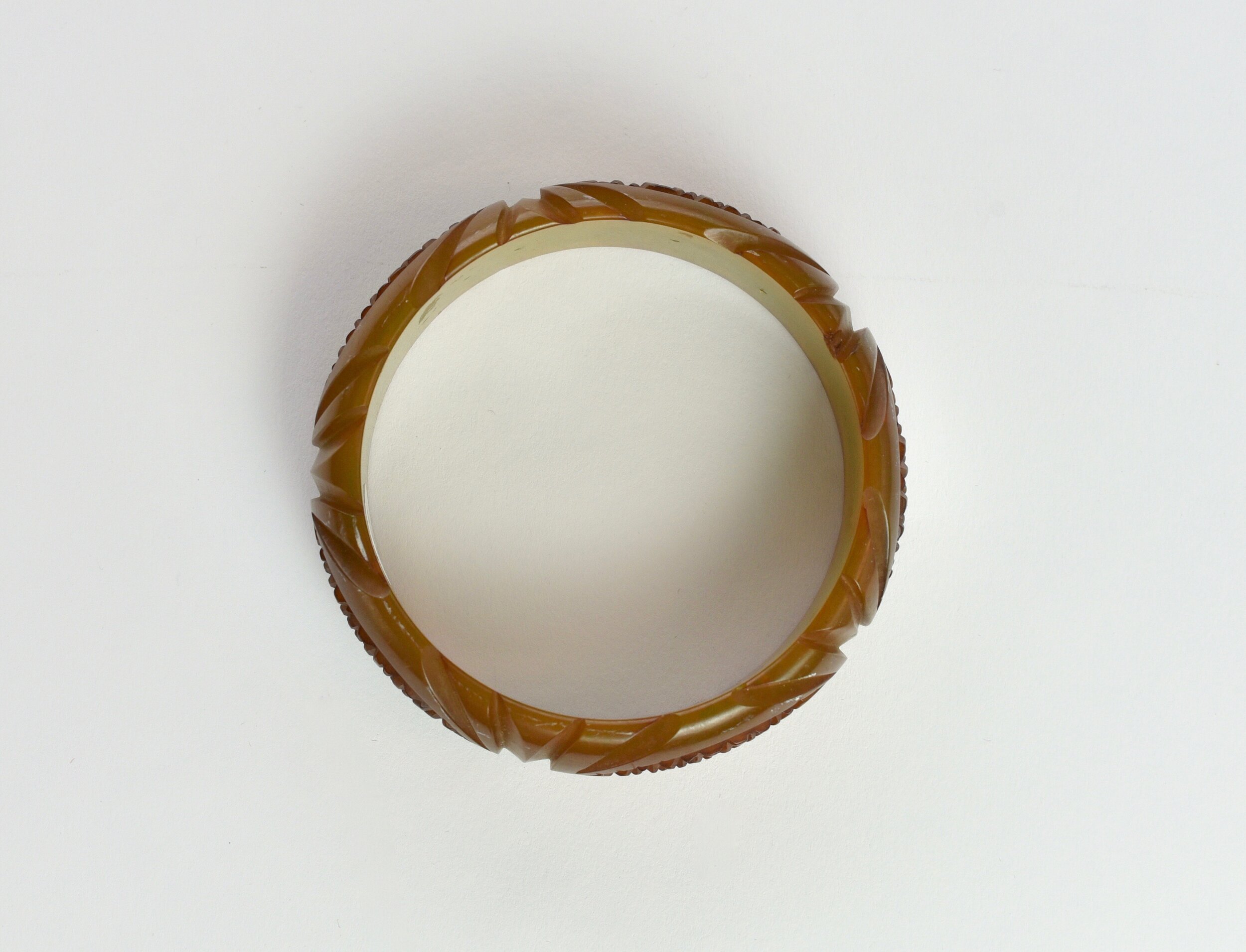Vintage Lucite? Bake Lite? Chunky Bangles Vintage Bangle, Apple Juice Bakelite Bracelet, Root Beer  main image 3