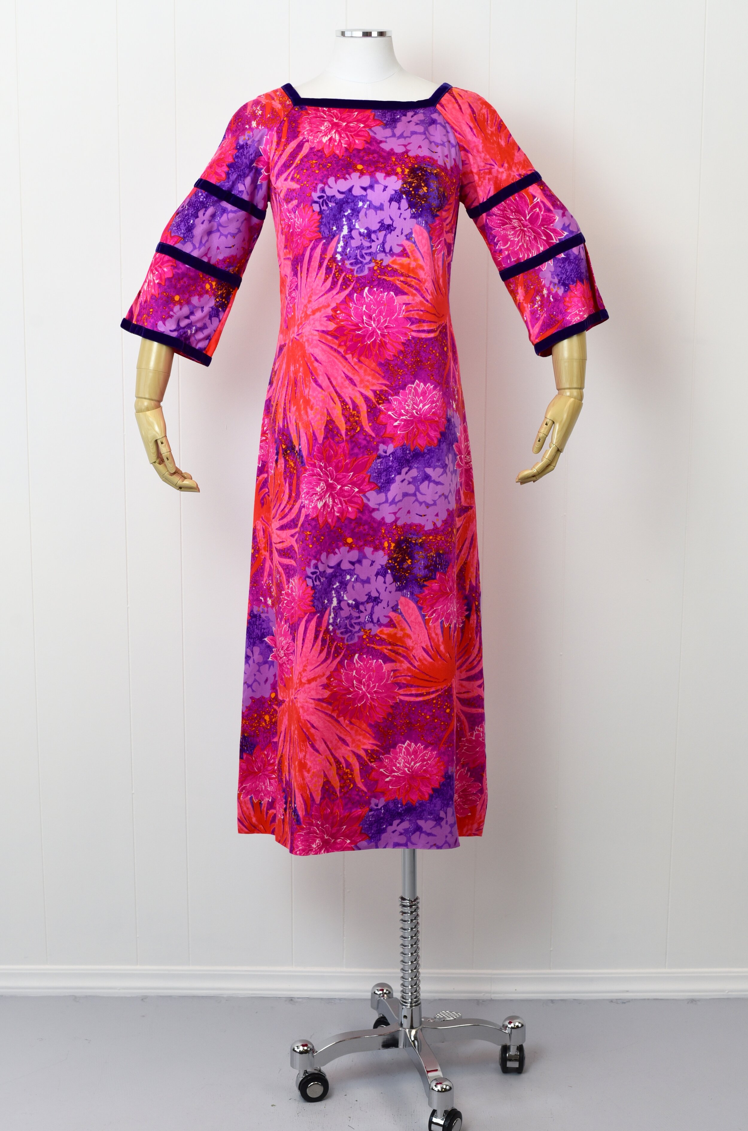 pink hawaiian print dress Hawaiian Party Maxi Dress Pink