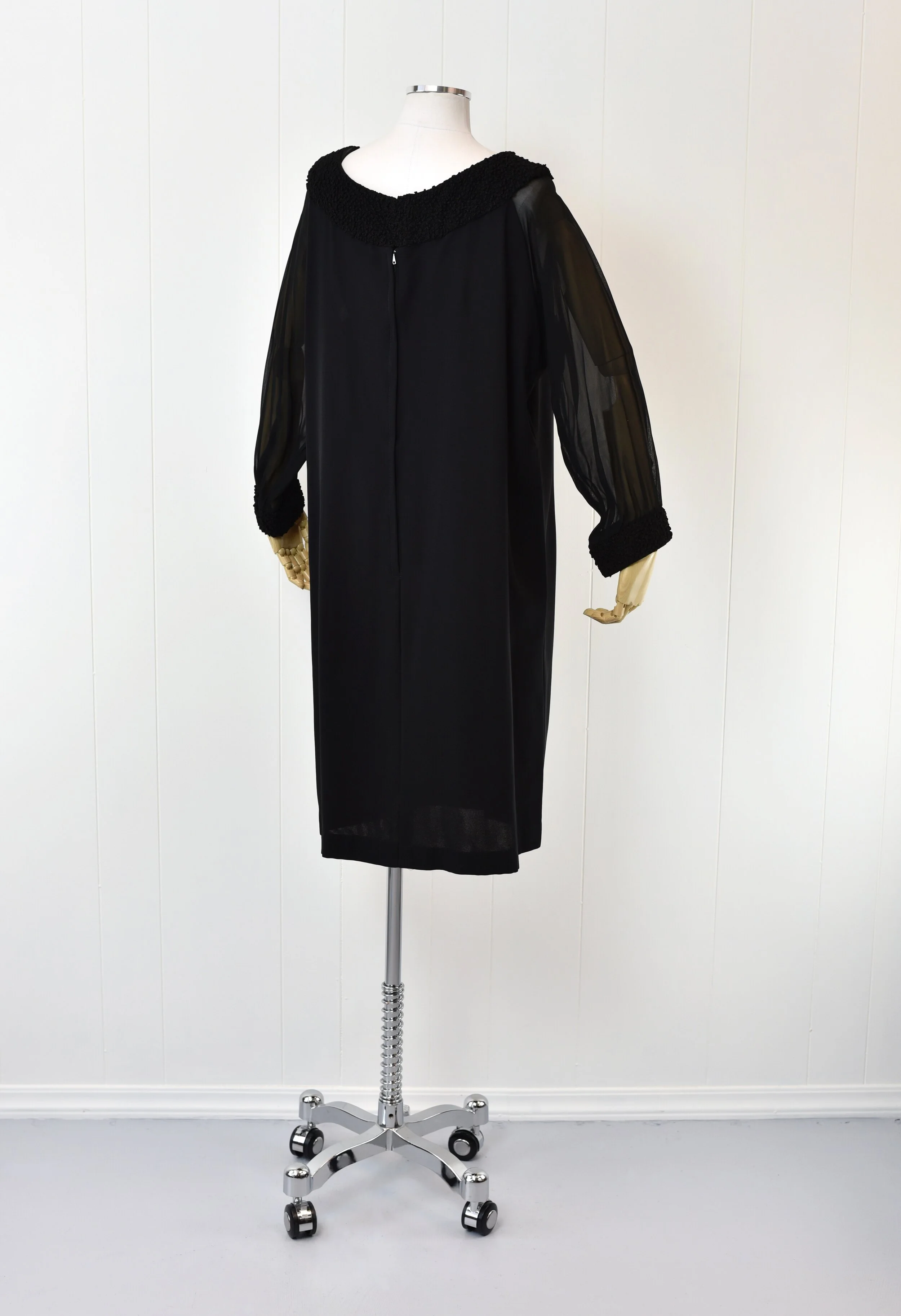 blue dress for baby girl Vintage Dress, Black Dress 1960s Mini Dress, Ruffled, Black Shift Dres –  Pretty Vintage Boutique main image 0