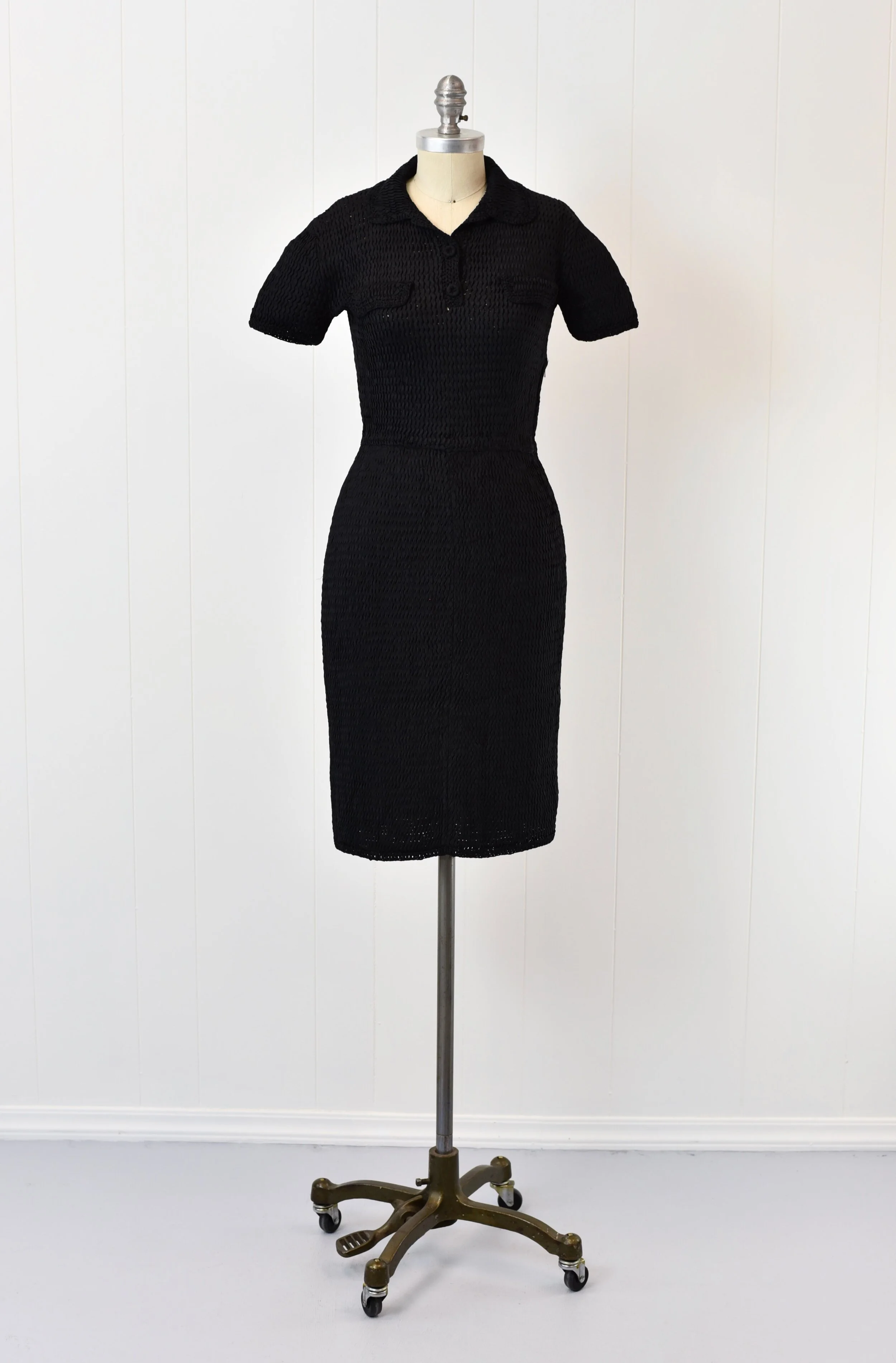1950s Saks Fifth Avenue Black Ribbon Dress — Canned Ham Vintage
