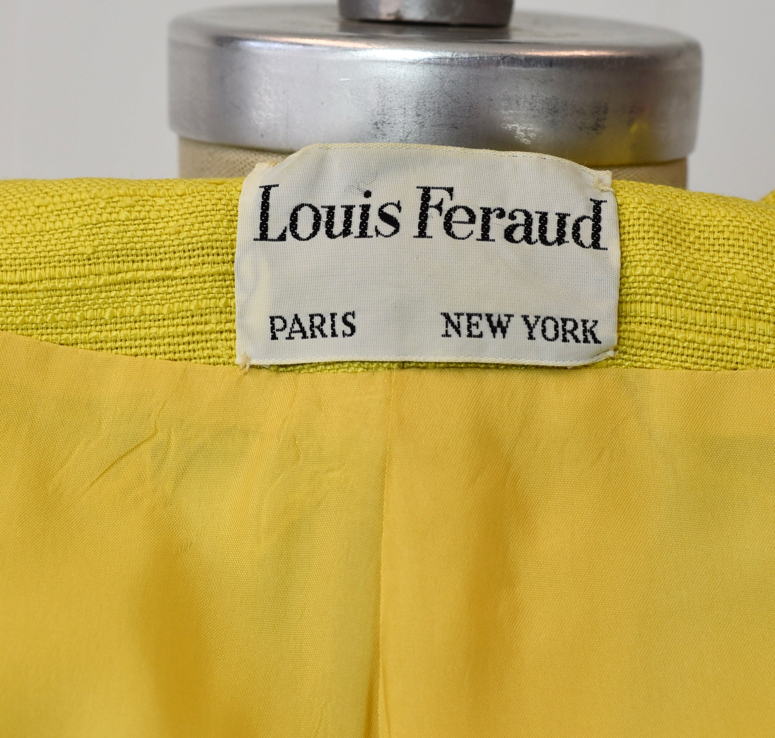 1960s Louis Feraud Yellow Dress & Jacket Two Piece Set — Canned Ham Vintage