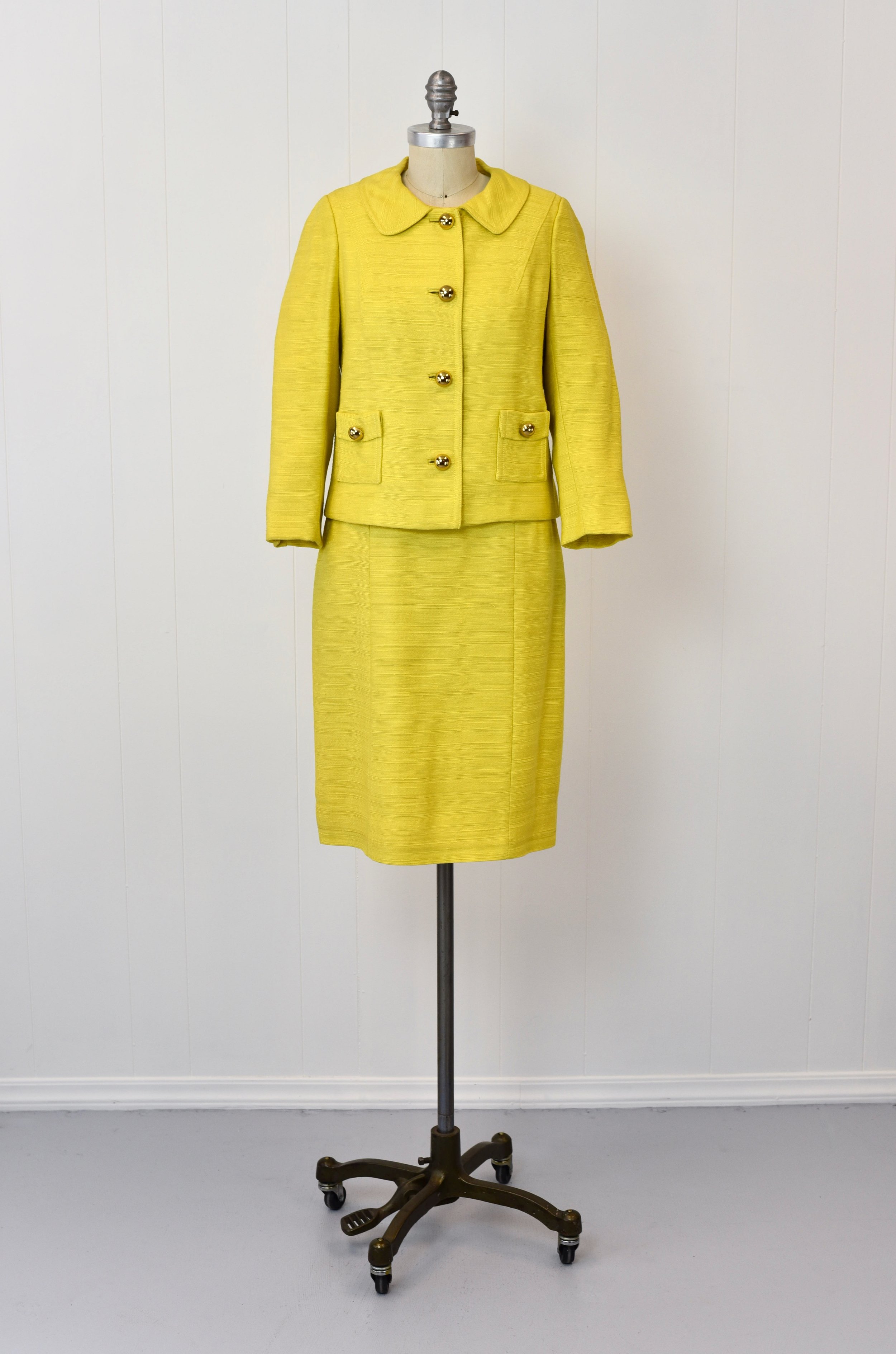 Sold at Auction: Vintage Louis Feraud 1980's Ladies Gold Pinstripe Suit  Jacket & Pants
