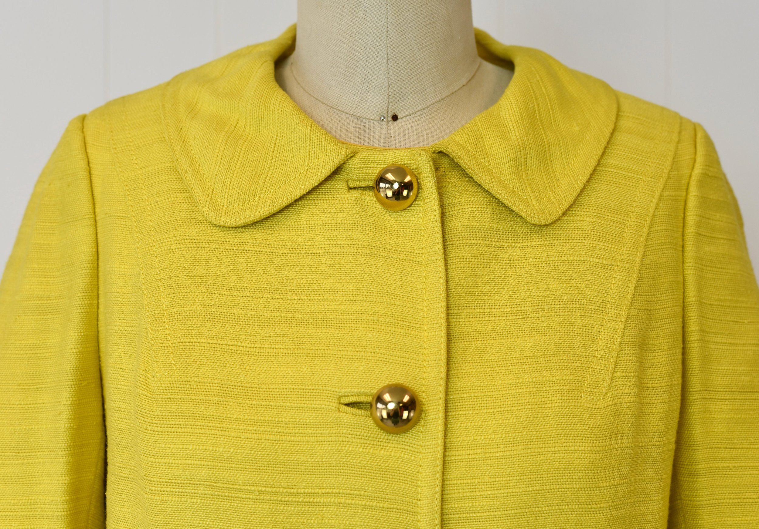 1960s Louis Feraud Yellow Dress & Jacket Two Piece Set — Canned Ham Vintage