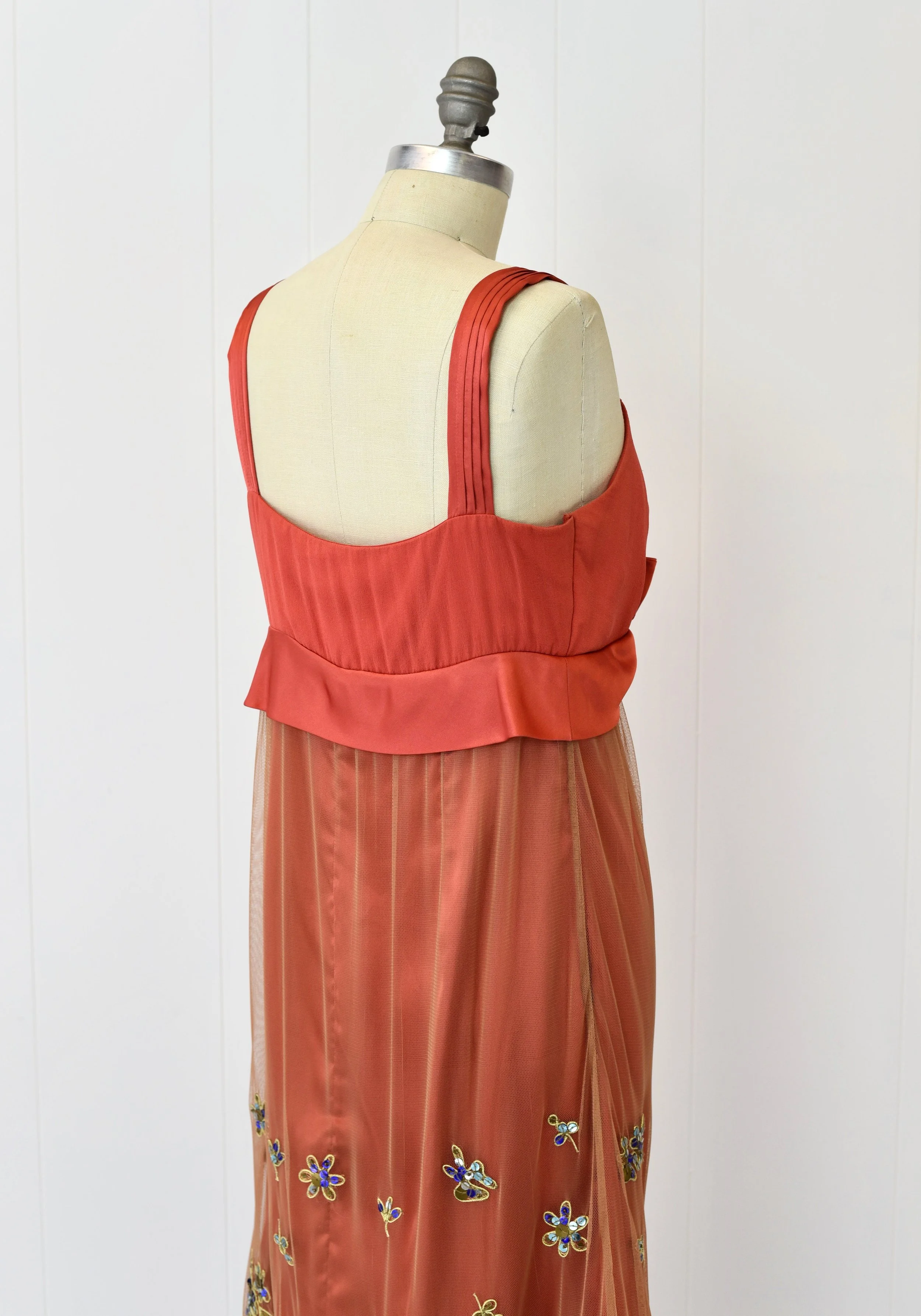 strapless open back dress Vintage Y2K Micro-Mesh Dress