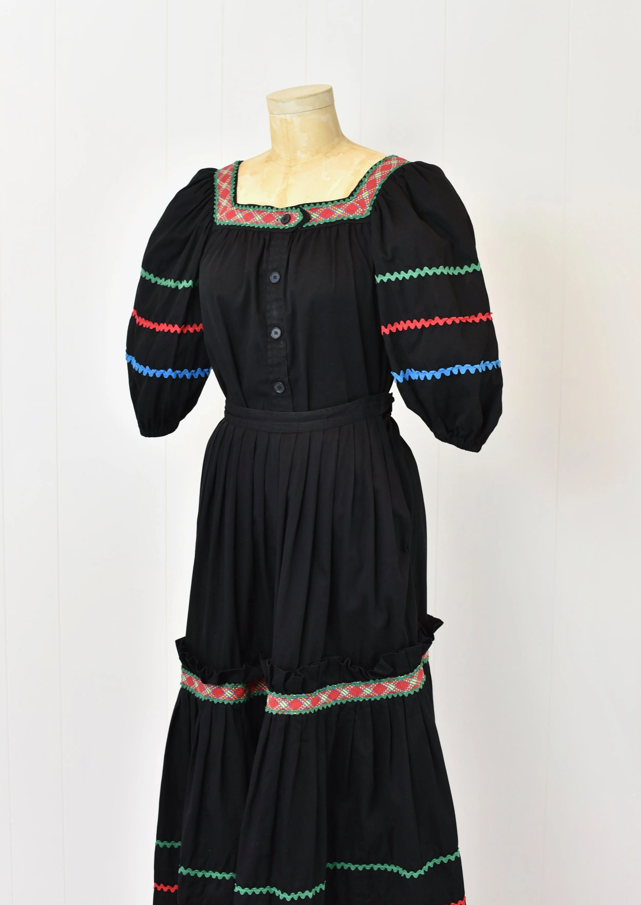 RARE Early 1980s Yves Saint Laurent Rive Gauche Peasant Blouse  