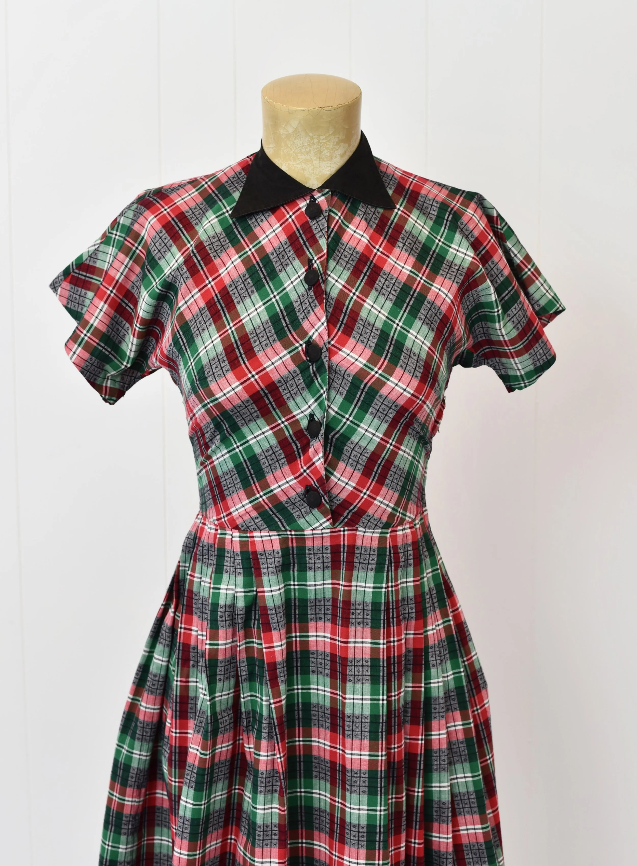 open lace back dress Red Plaid Dress, Mommy and Me Outfit, Mother Daughter Matching Dress, Tartan Holiday Matching Dress, Photoshoot Dress, Red Tartan Dress 18 / 12-18