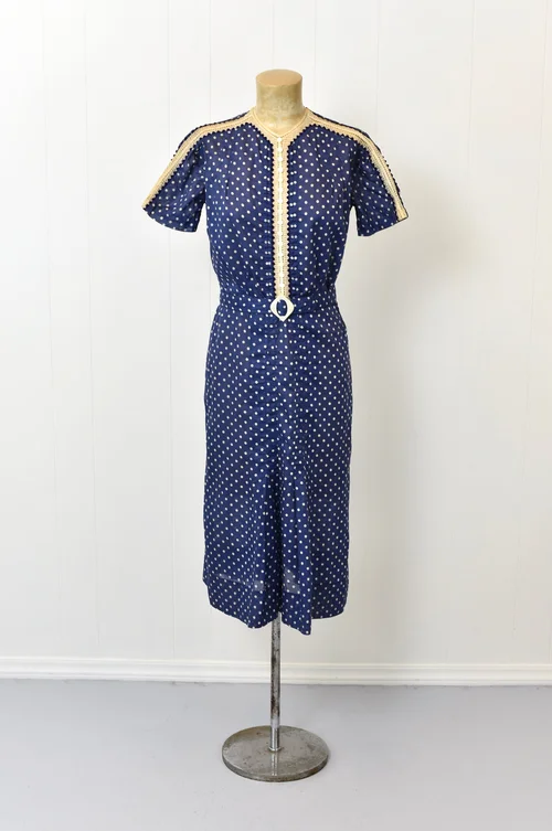 sachin and babi light blue dress 1940s day dress main image 1