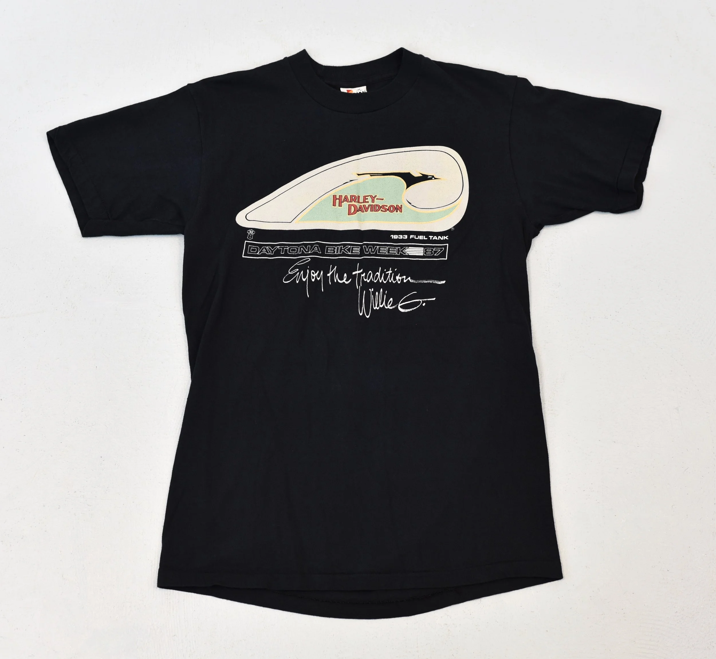 入手困難！1987年　デイトナバイクウィーク ハーレーTシャツ 1987 Harley Davidson Motorcycles Daytona Bike Week Willie G Biker