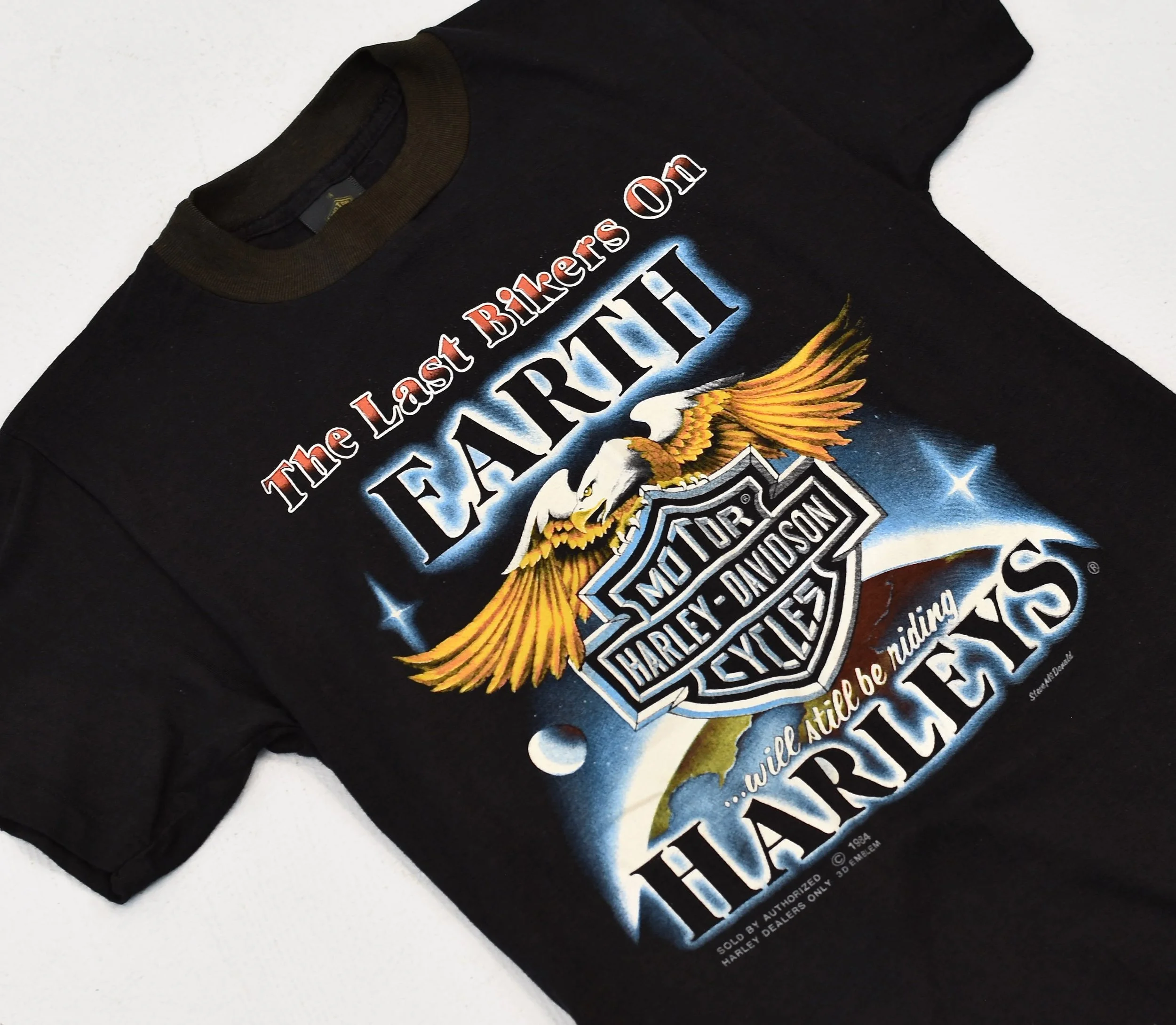 1980s Harley Davidson Motorcycles 3D Emblem Last Bikers on Earth