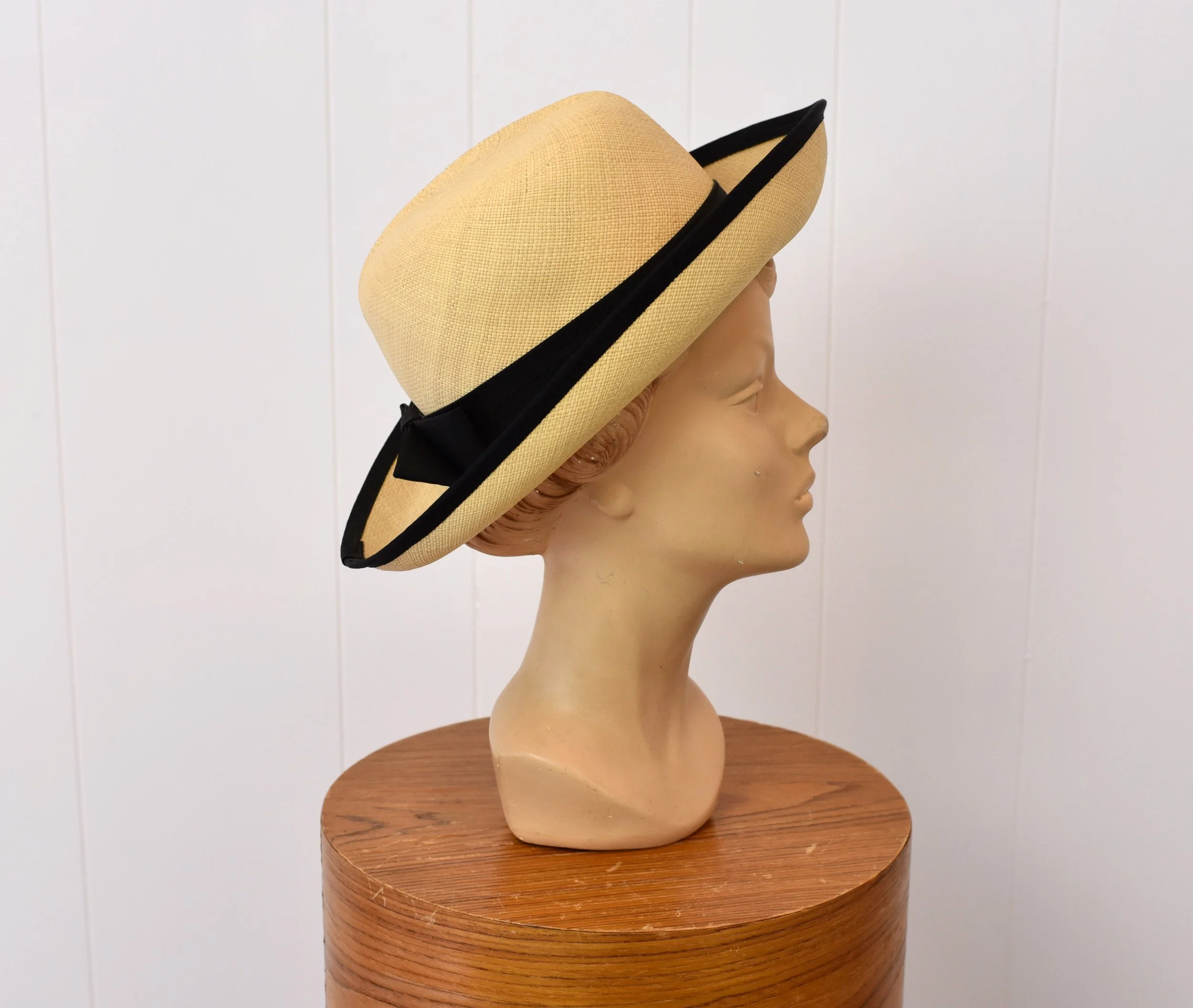 Black Ribbon Genuine Panama Sun Hat 