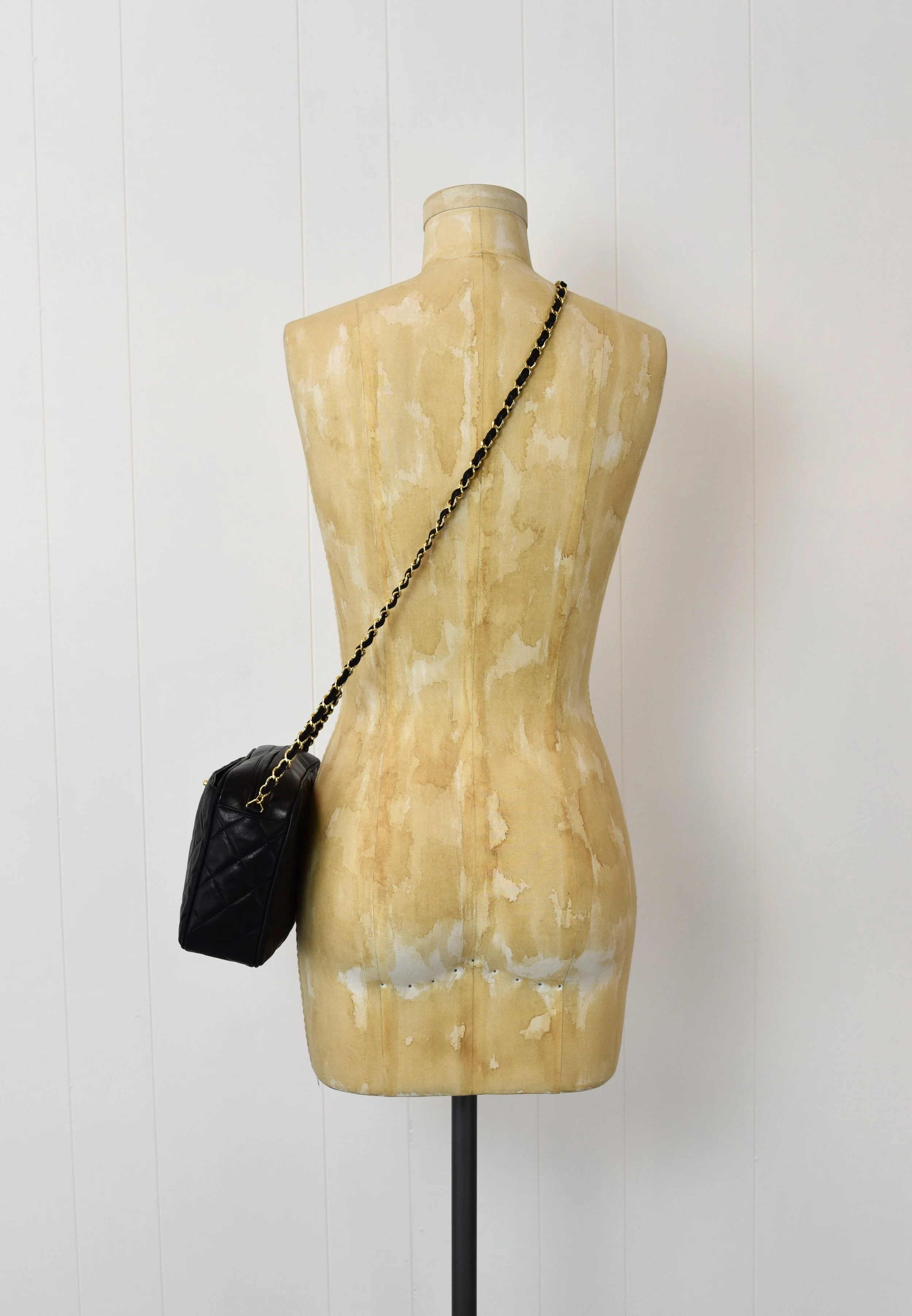 slim fit dress slacks Chanel Vintage 07P Black Silk Mini Dress with Gold Chains and Sequin S   Sellier