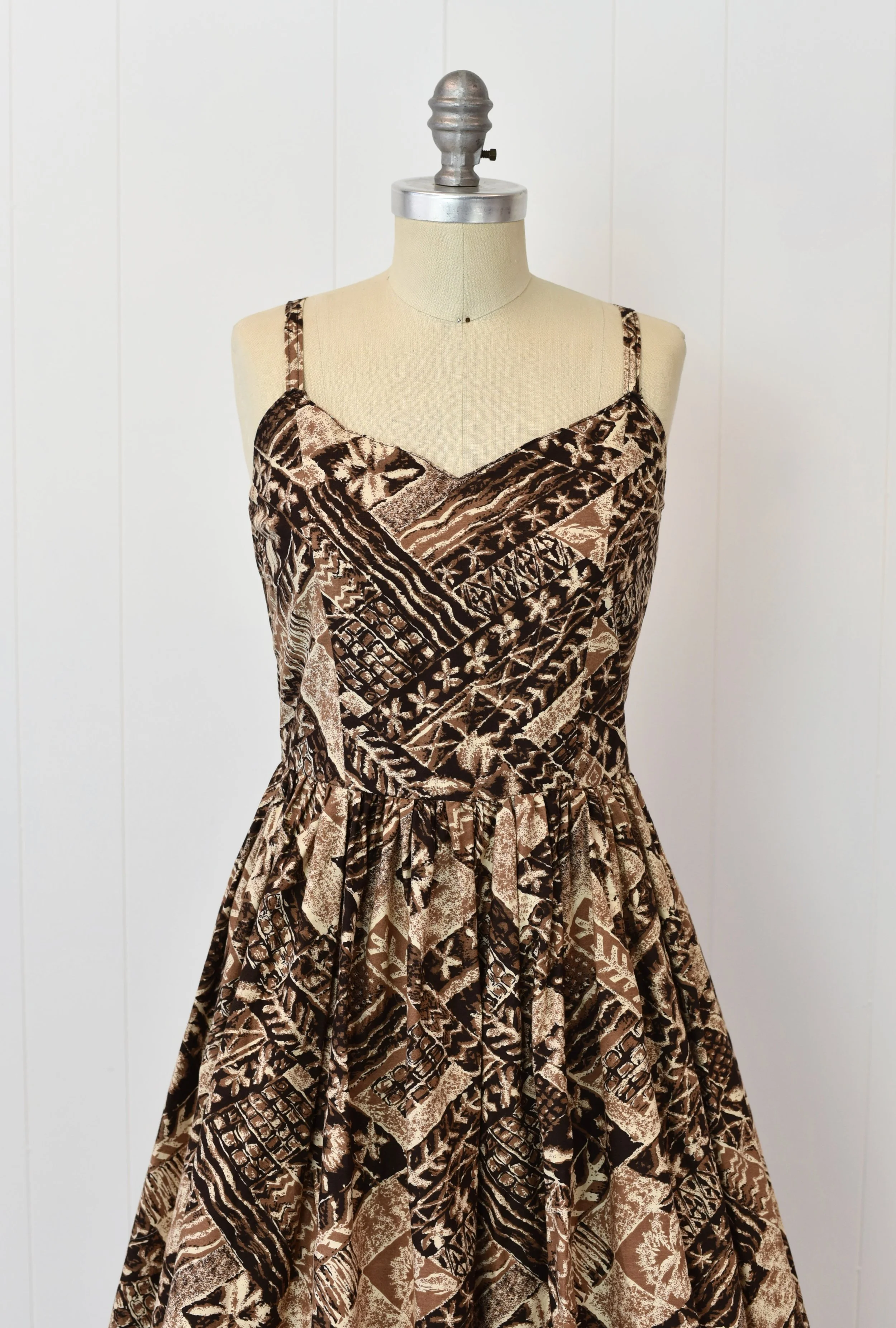 brown hawaiian dress Polynesian Dress - Hawaiian Dress Women - Orange Brown Tiki Dress - Size XXS-4XL