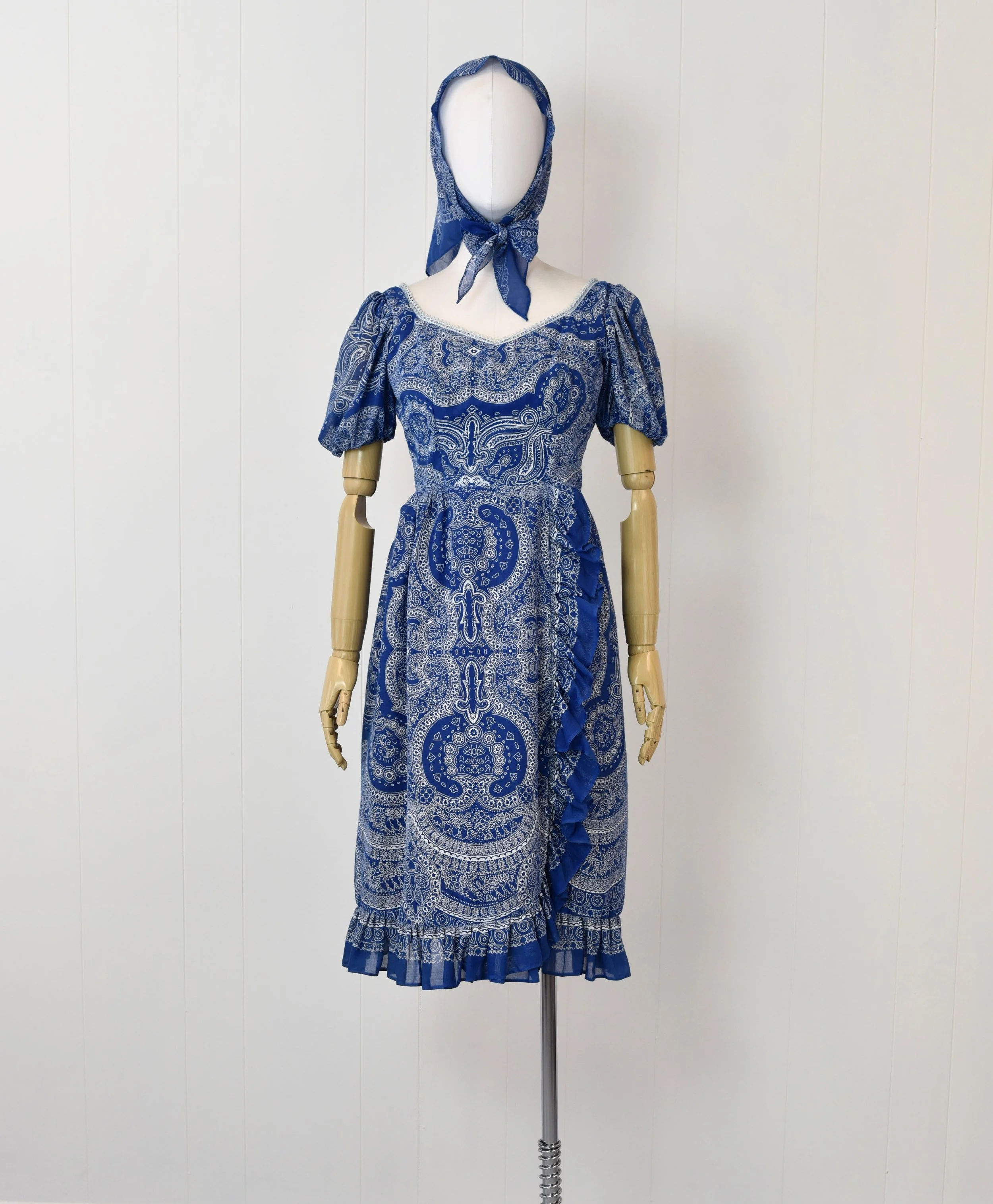 dusty blue dress nearby Nina Dress, Bandana Navy – Monkee's of the West End