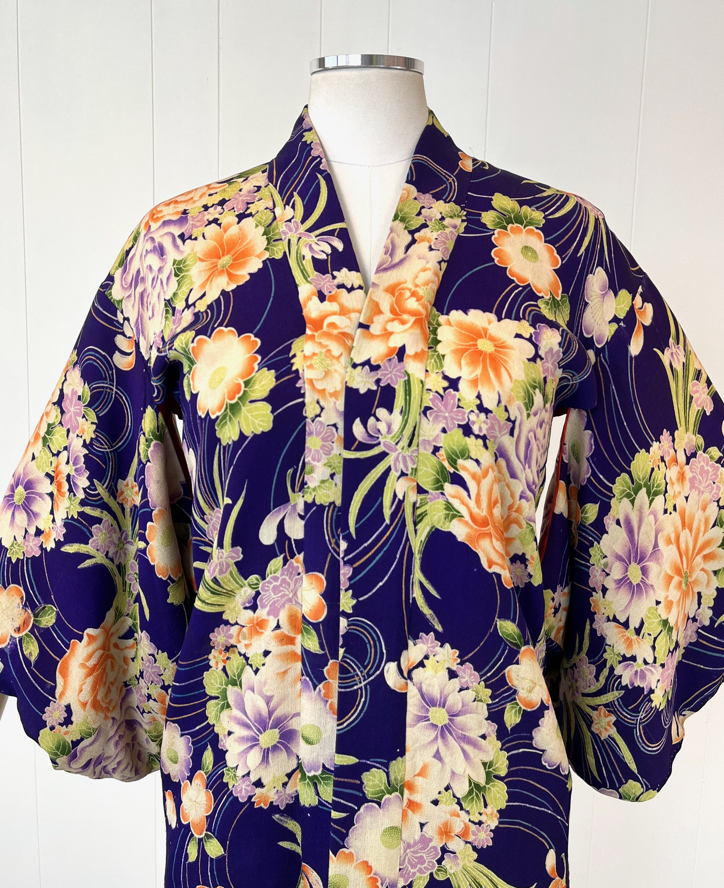 Lilac Suede Fabric Kimono Jacket