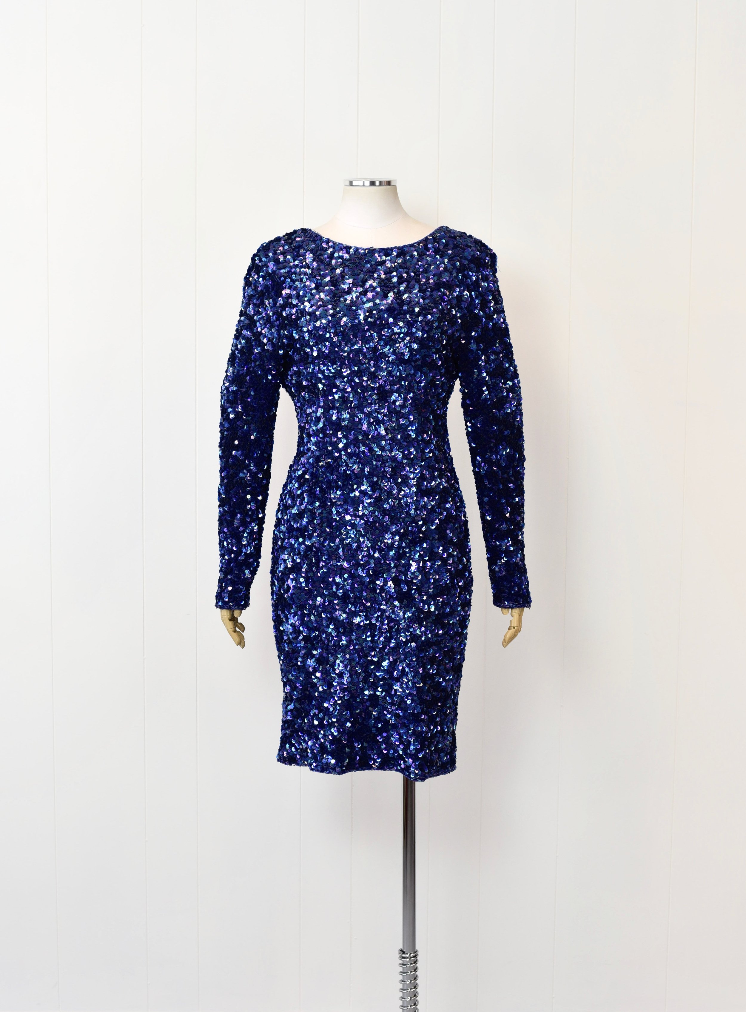 blue dress for baby girl 80s Navy Lace Cocktail Dress main image 1