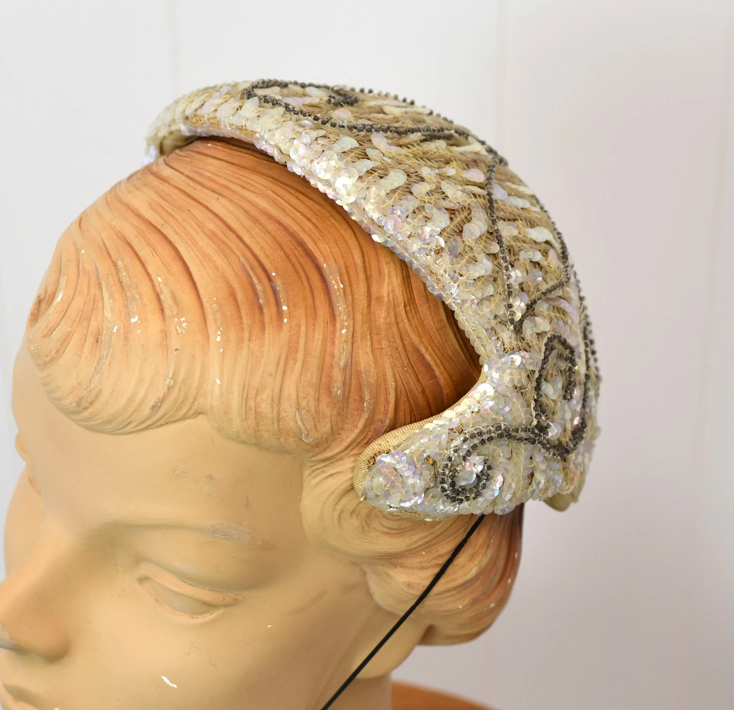 Elegant Vintage Tasseled Skull-Cap Guilded Age Rare Vintage Distressed Hat,black Skull - Etsy main image 4