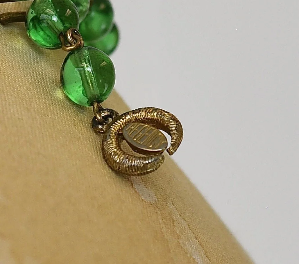 1950s/1960s Regency Green Yellow Beaded Double Multi Strand